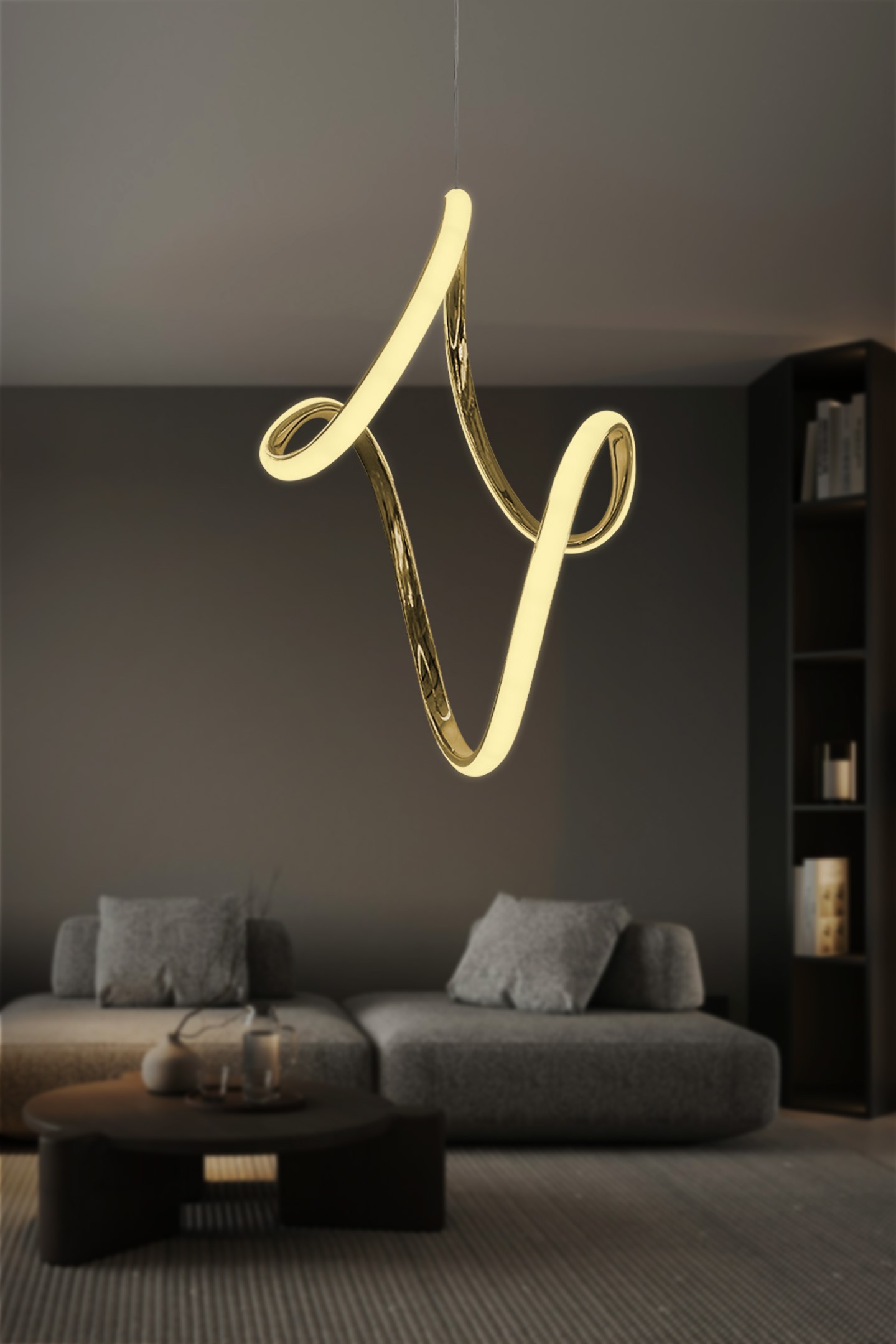 Badem Topsuz Modern Koridor & Oturma Odası Sarkıt Avizesi