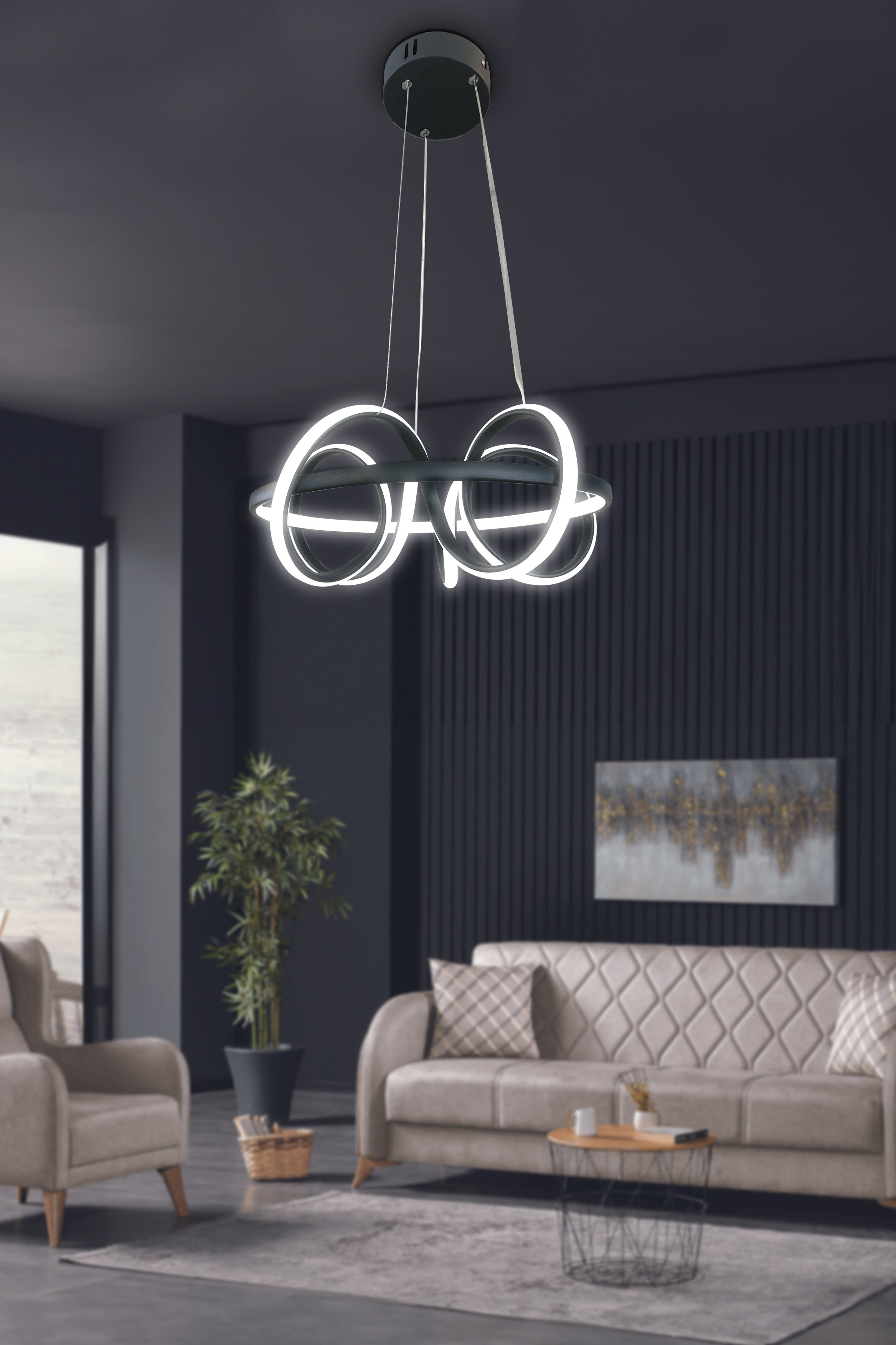 Kuzey Kıvrım Modern Sarkıt Led Avize