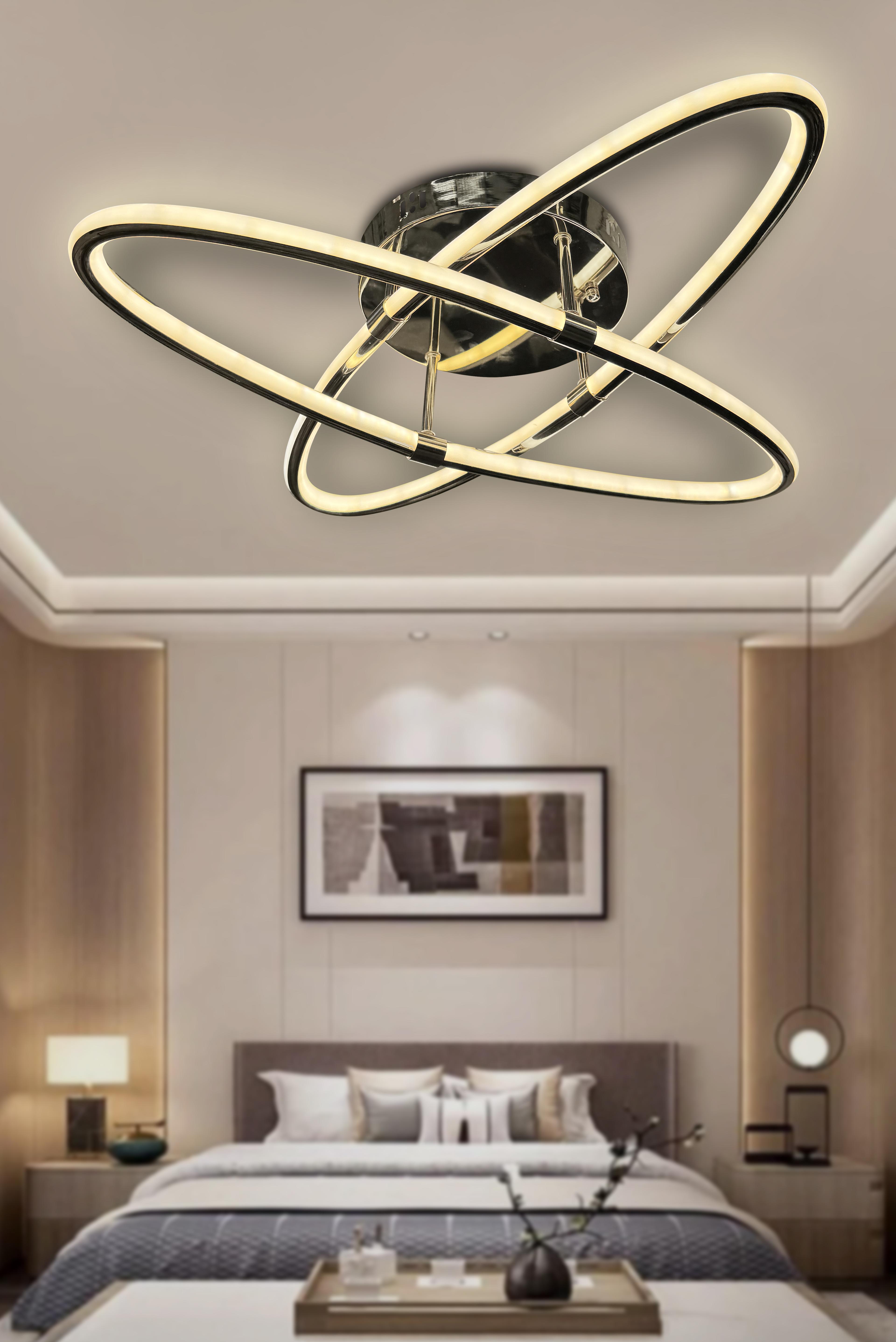 Atom 2 Kollu Çift Yönlü Kumandalı İthal Modern Yüksek Işık Güclü Led Avize
