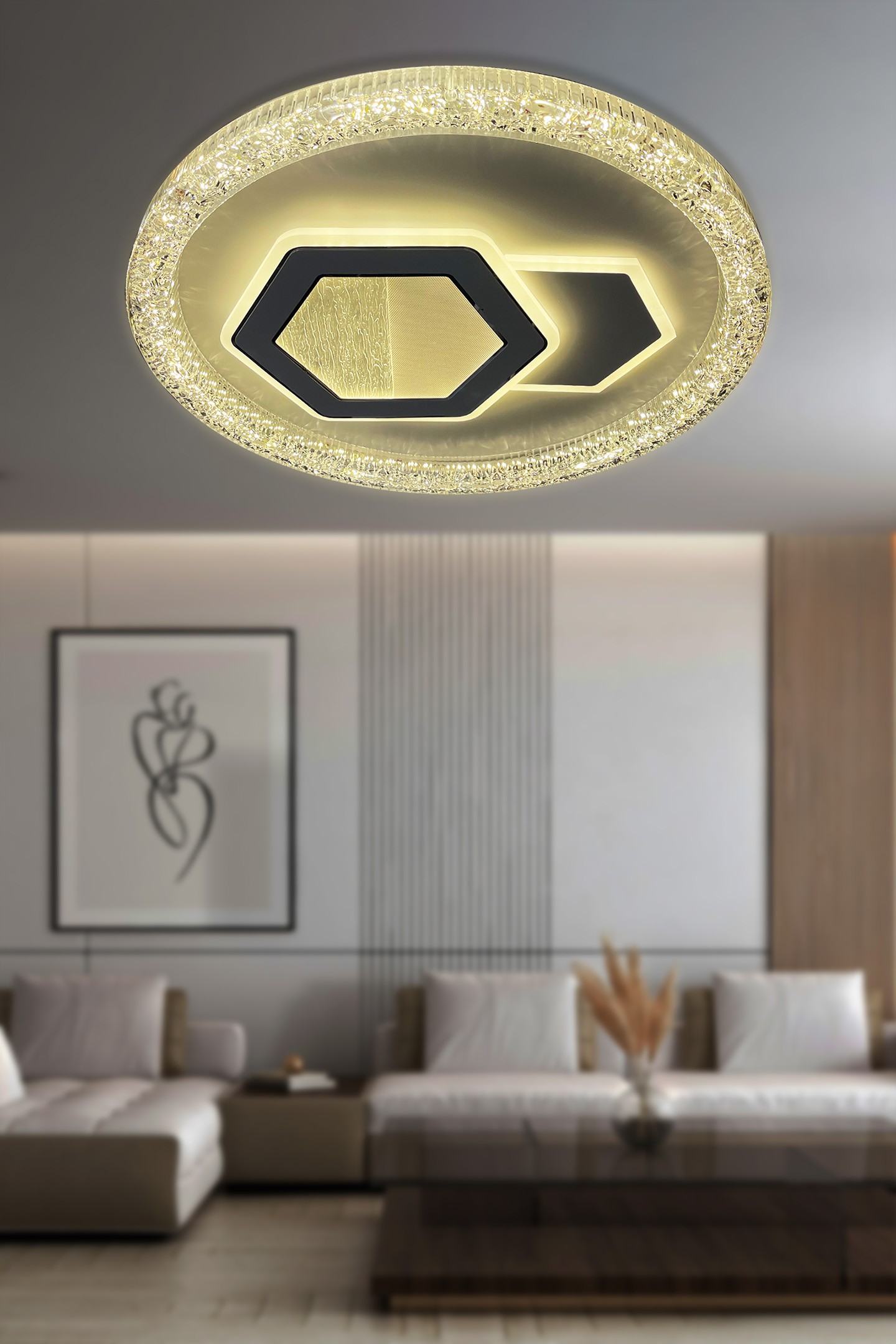 Lucea PLafonyer Kumandalı Led Avize