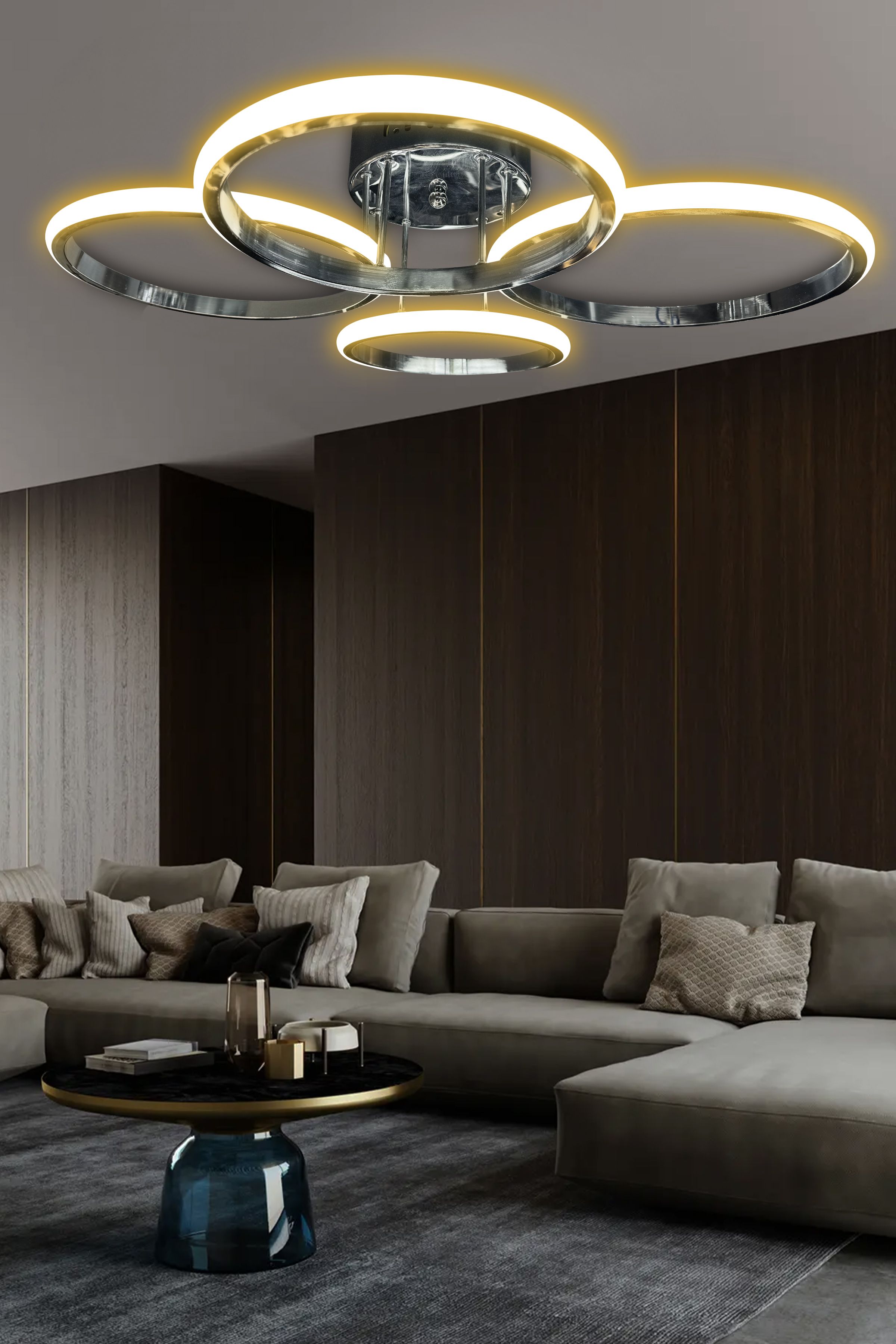 Negro 4'Lü Plafonyer Led Avize