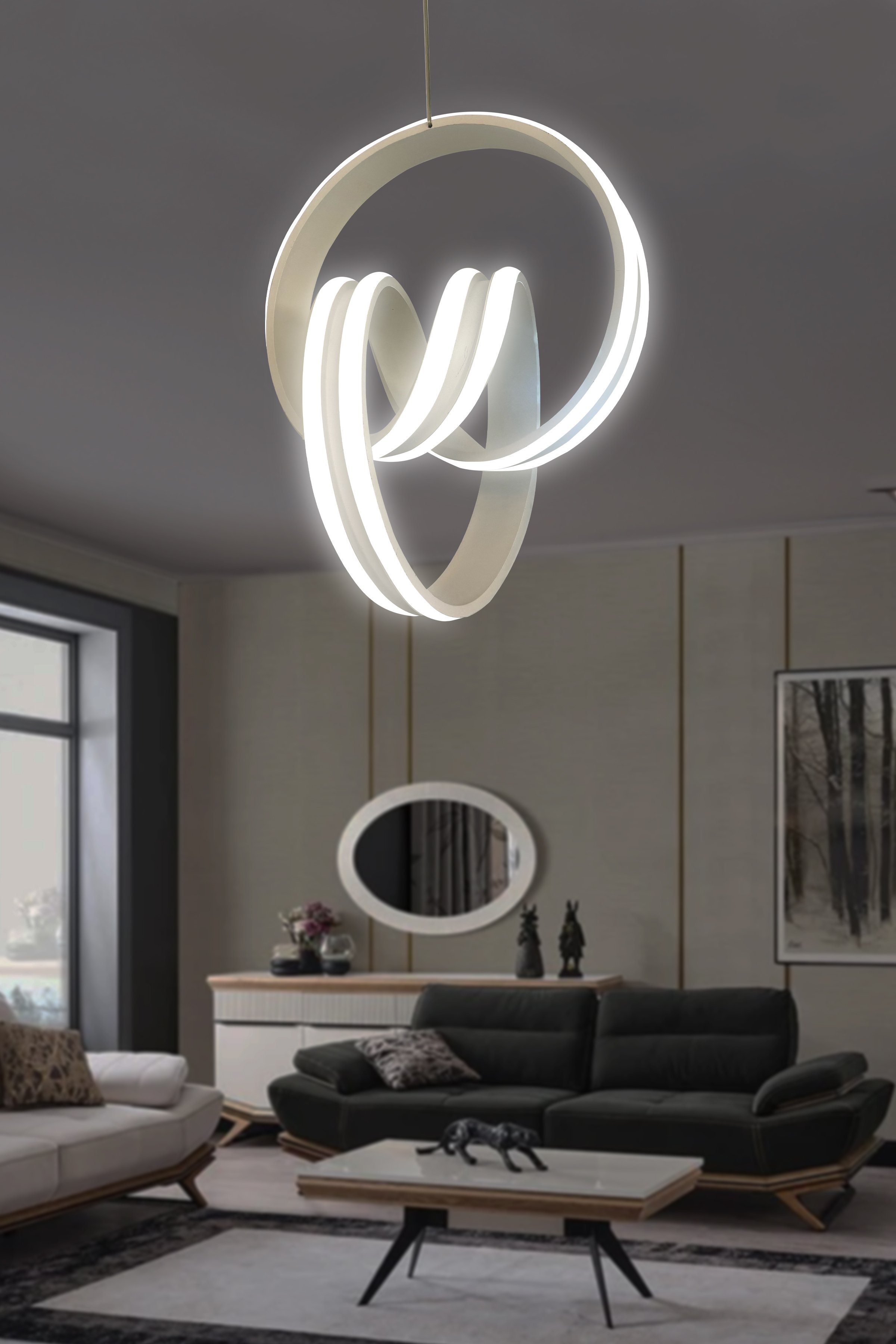 Çift Yönlü İmza Sıra Powerled Oturma Odası Led Avize