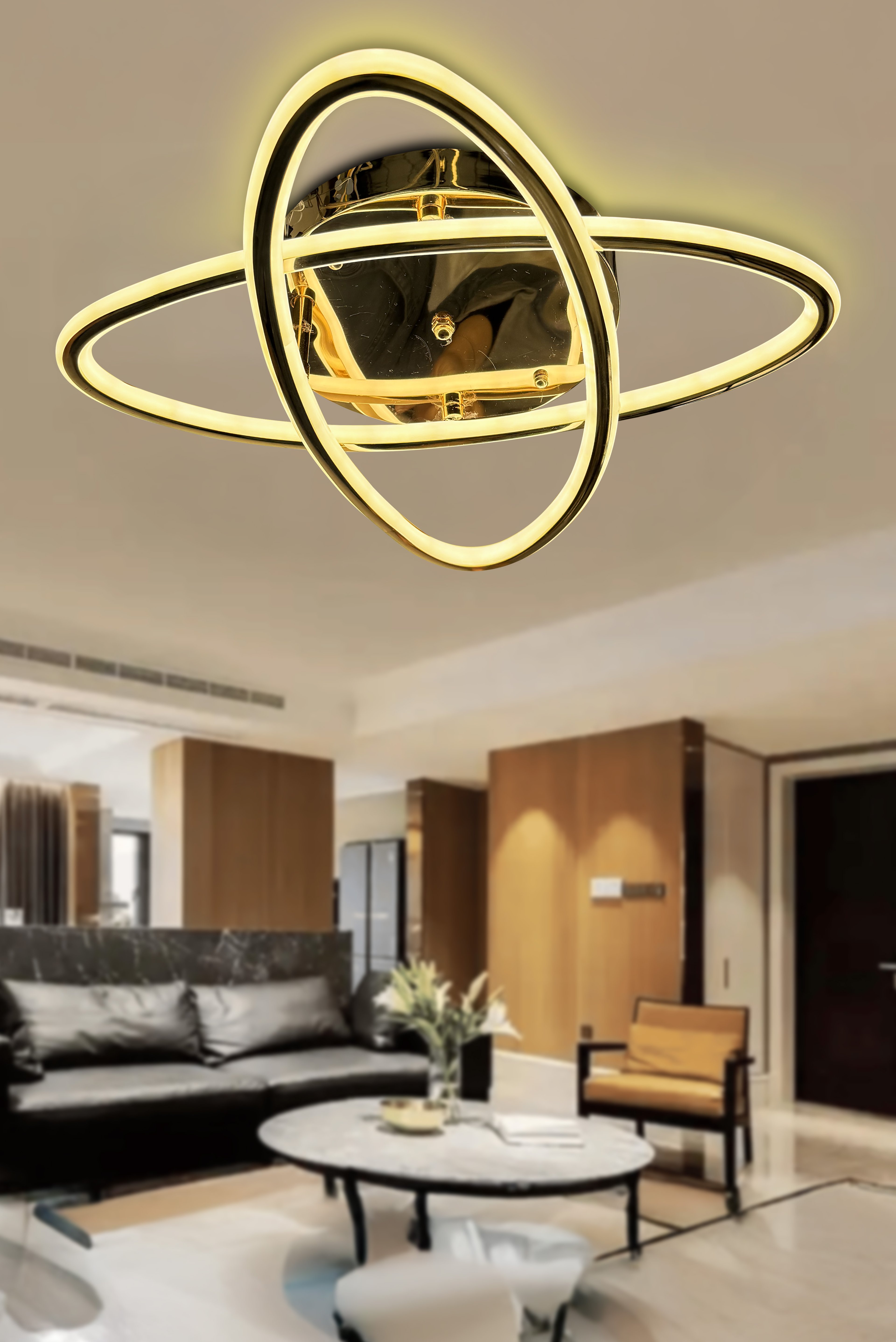 Atom 2'li Çift Yönlü İthal Modern Yüksek Işık Güclü Led Avize