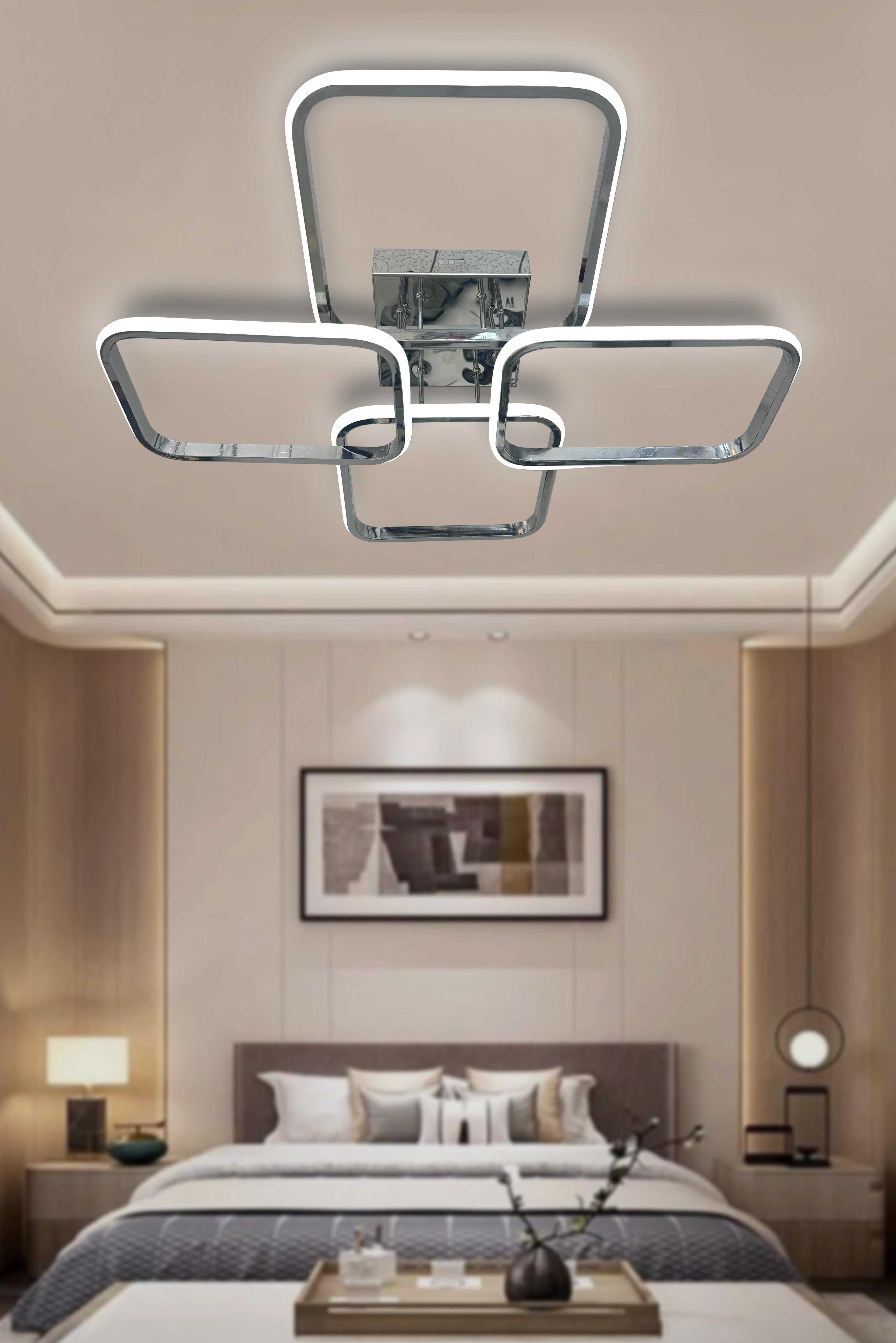 4'lü Kare Plafonyer Led Avize