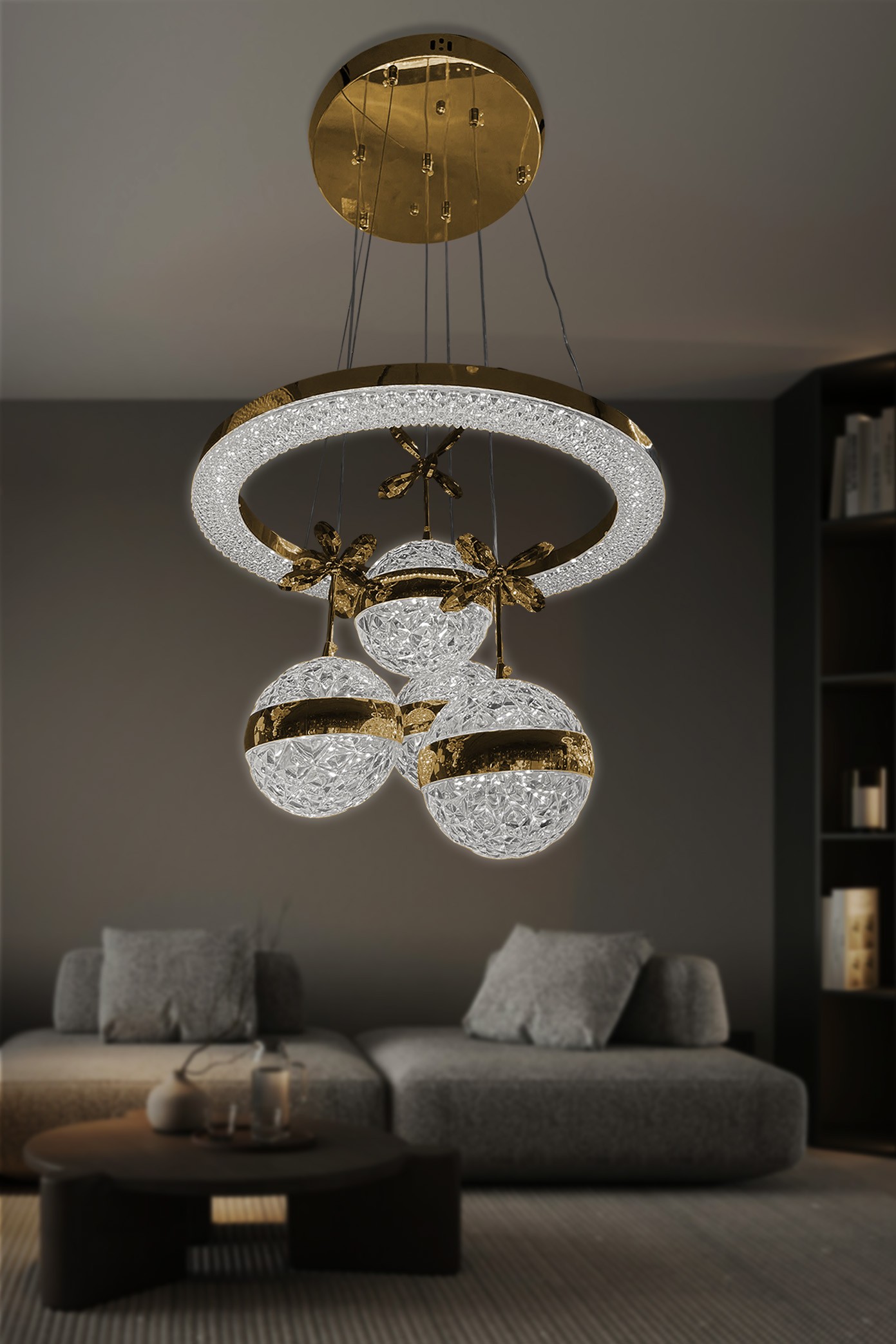 Lina 4 lü Modern Sarkıt Led Avize