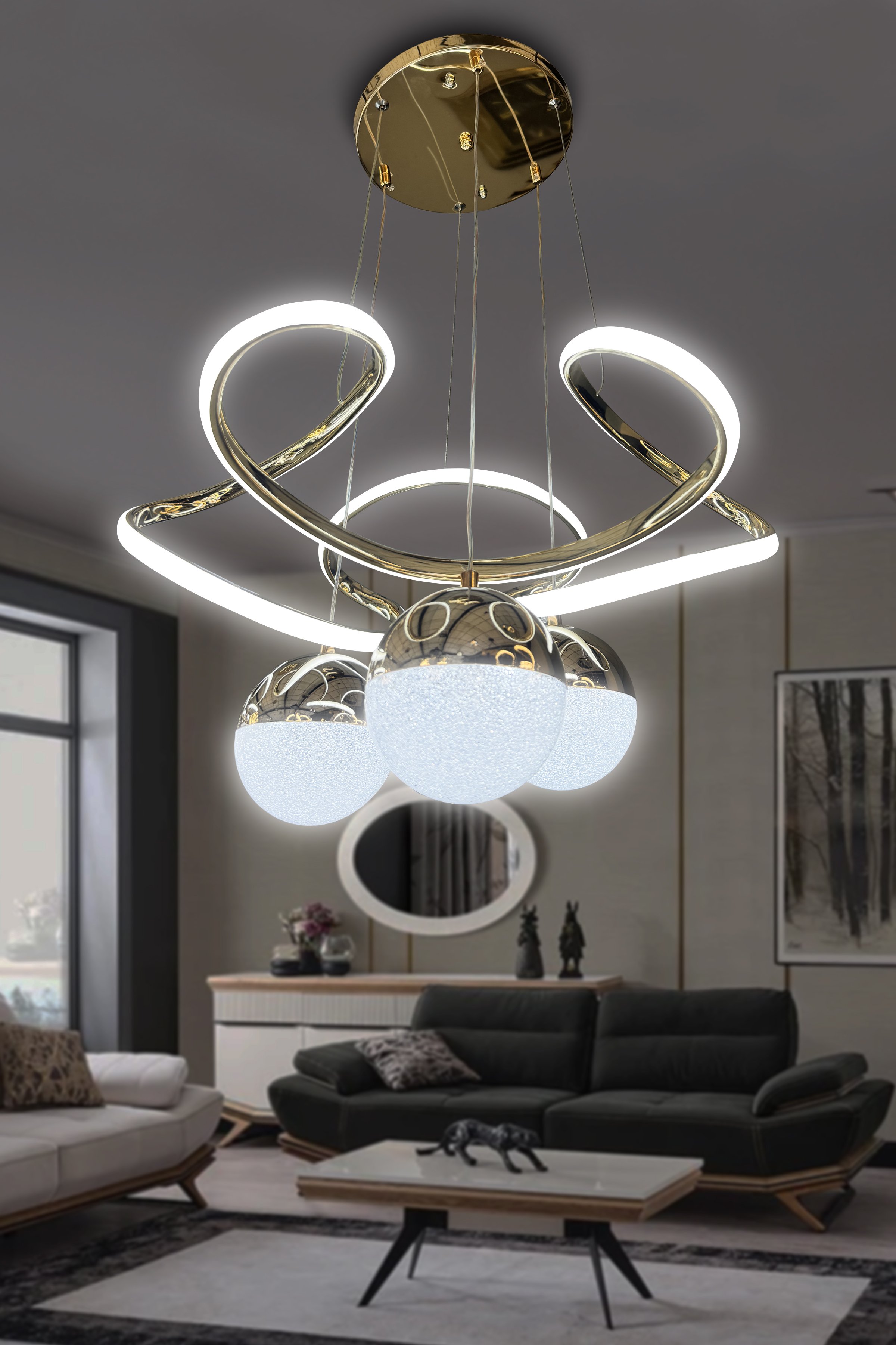 Dron 3 Toplu Led Avize