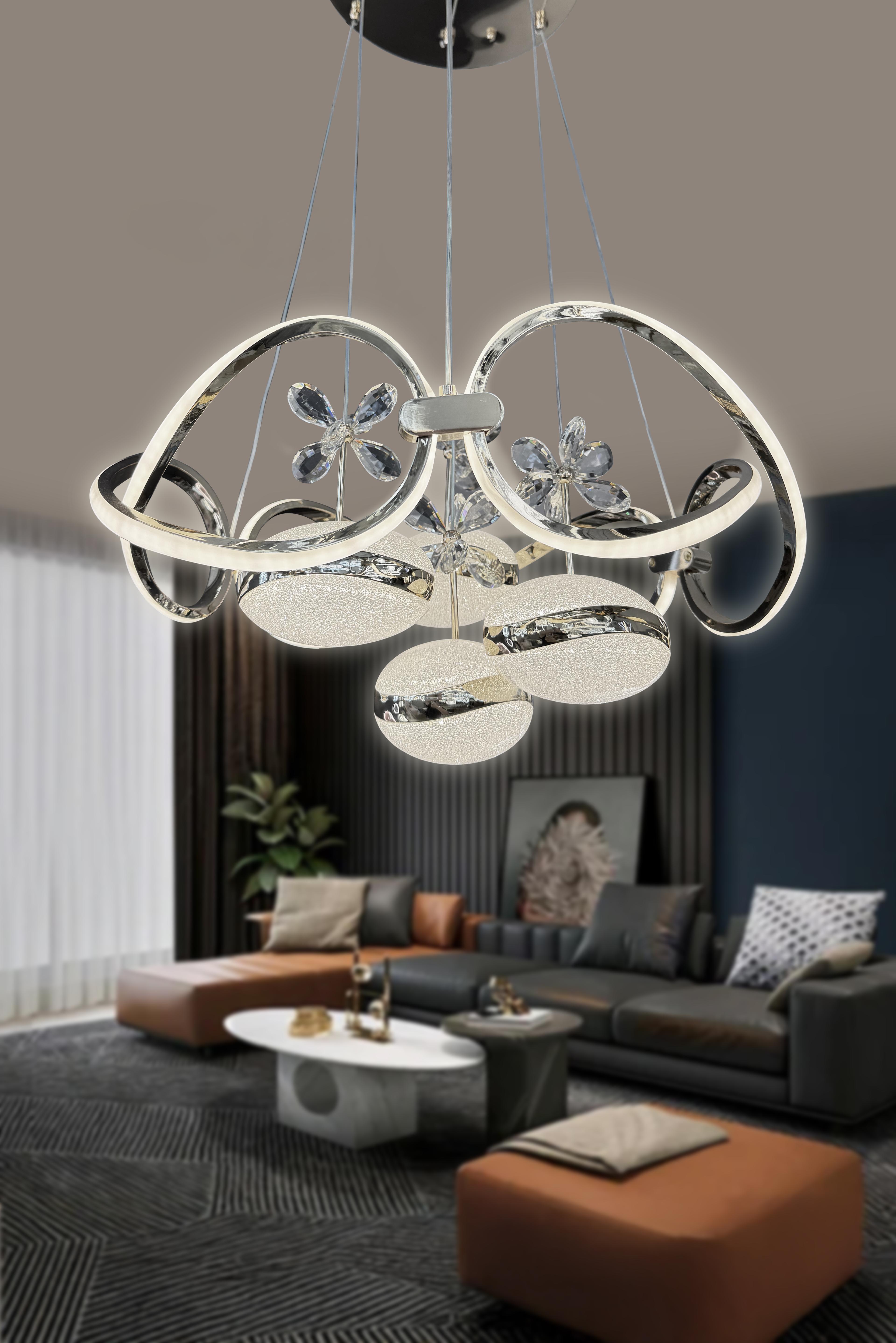 Lucia 4 Top Modern Sarkıt (yüksek ışık gücü) Salon - Oturma Odası Led Avize  Ledli Avize