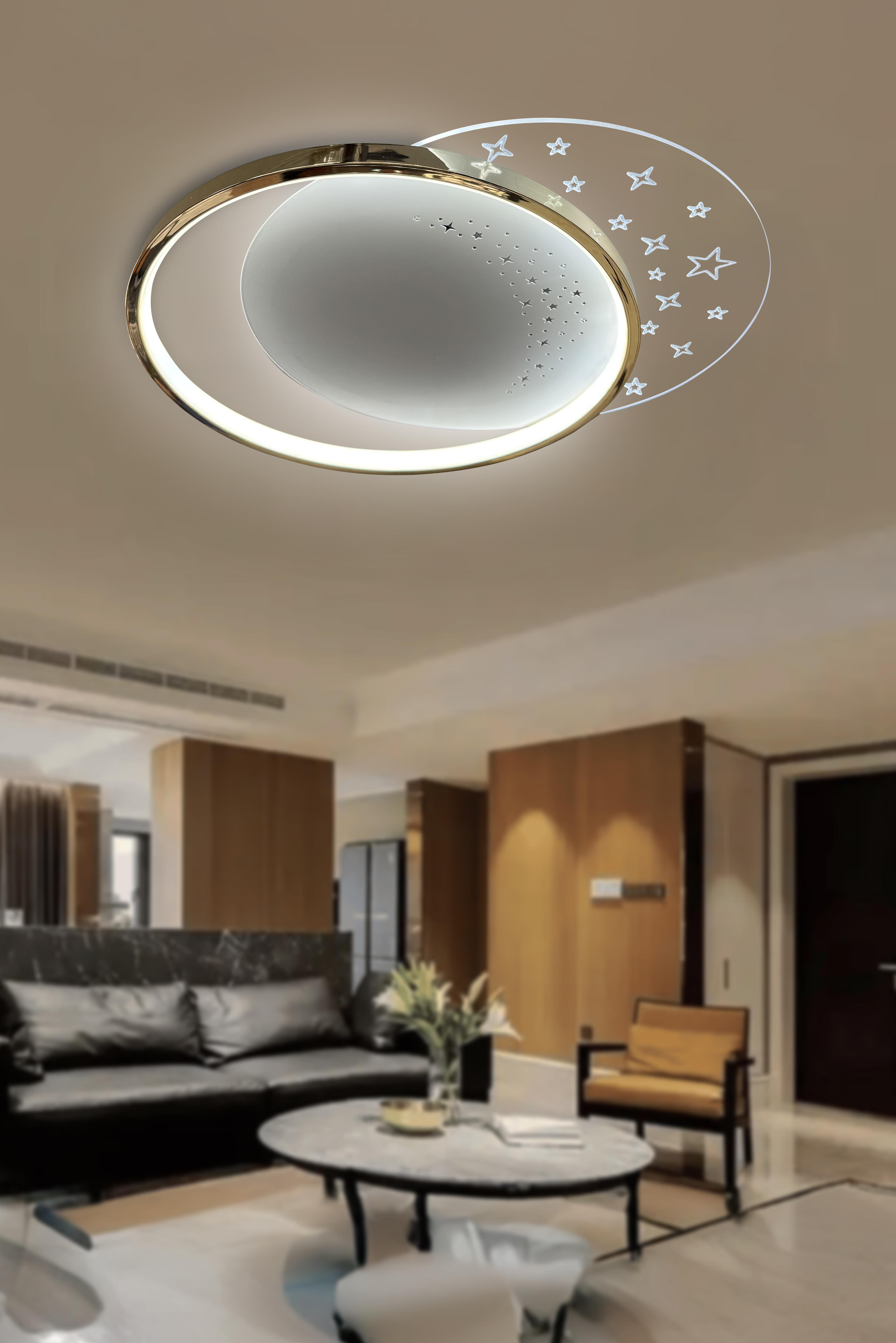 Dolunay Çocuk Odası Modern 3 Renk Yüksek Işık Gücü Plafonyer Tavana Yapışık Led Avize