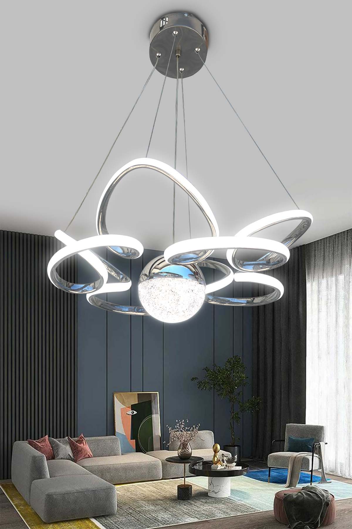 Kral Tacı Model Tek Toplu Led Avize