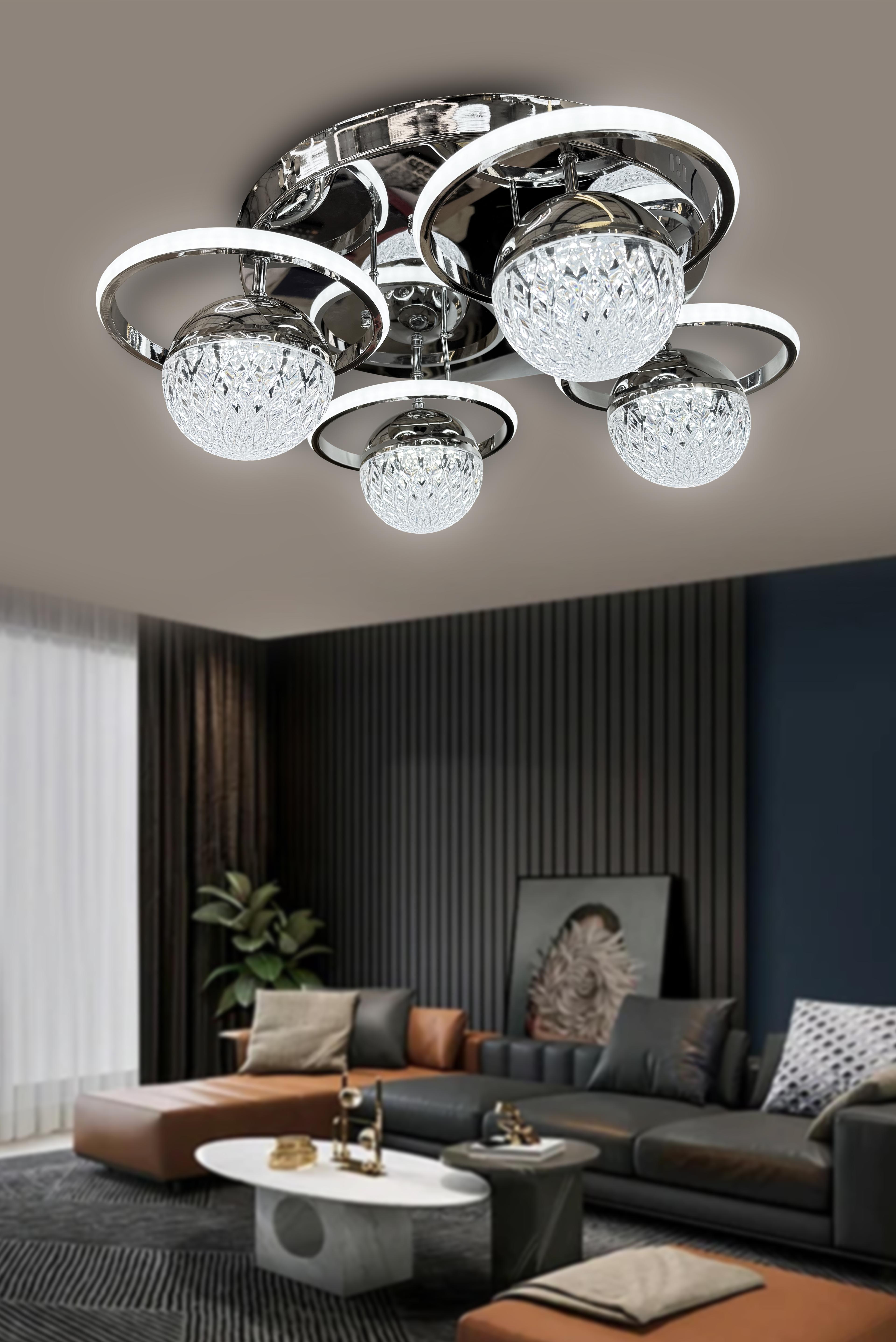 Delta Plafonyer (Tavana Yapışık) Led Avize Modern Ledli Avize