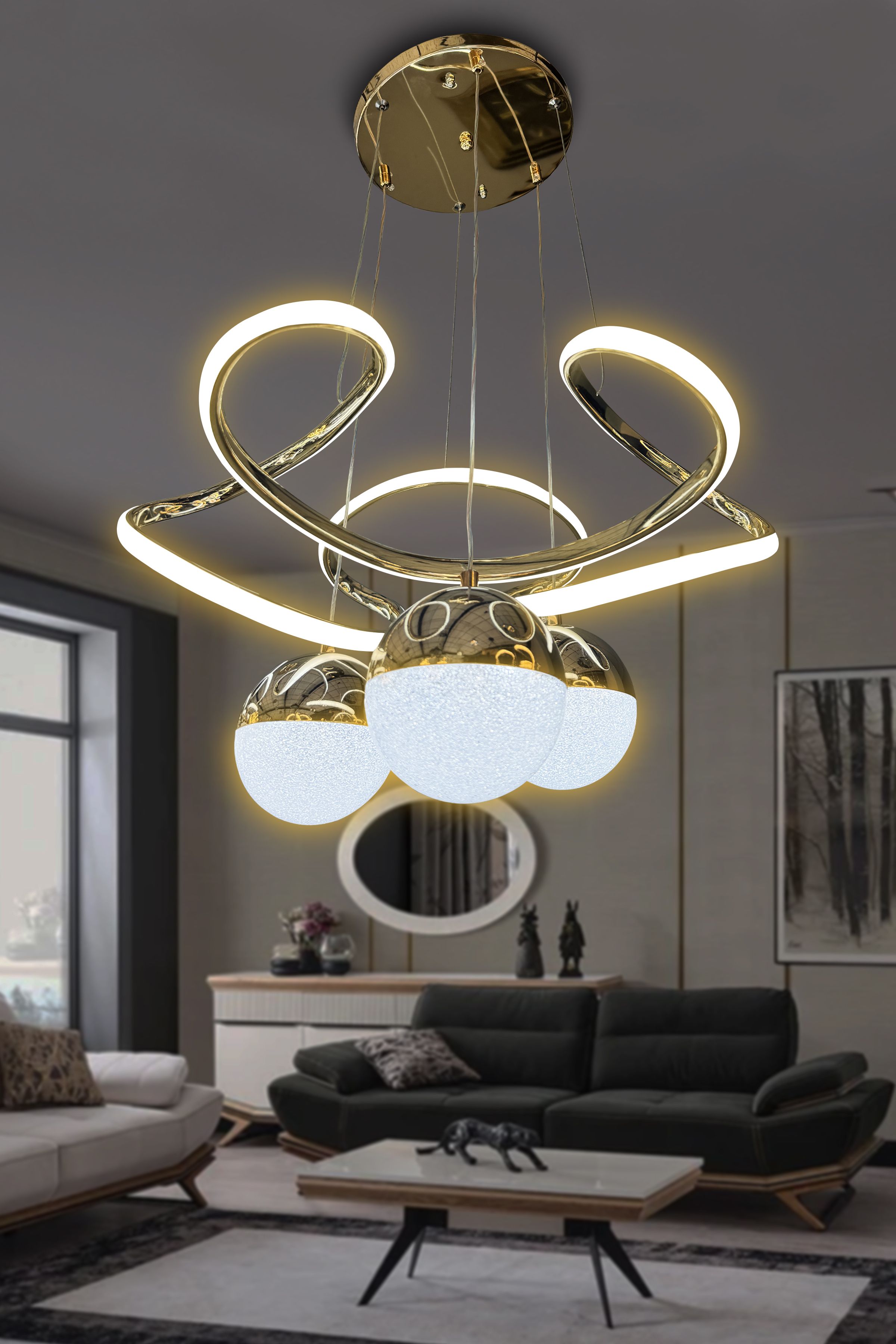 Dron 3 Toplu Led Avize