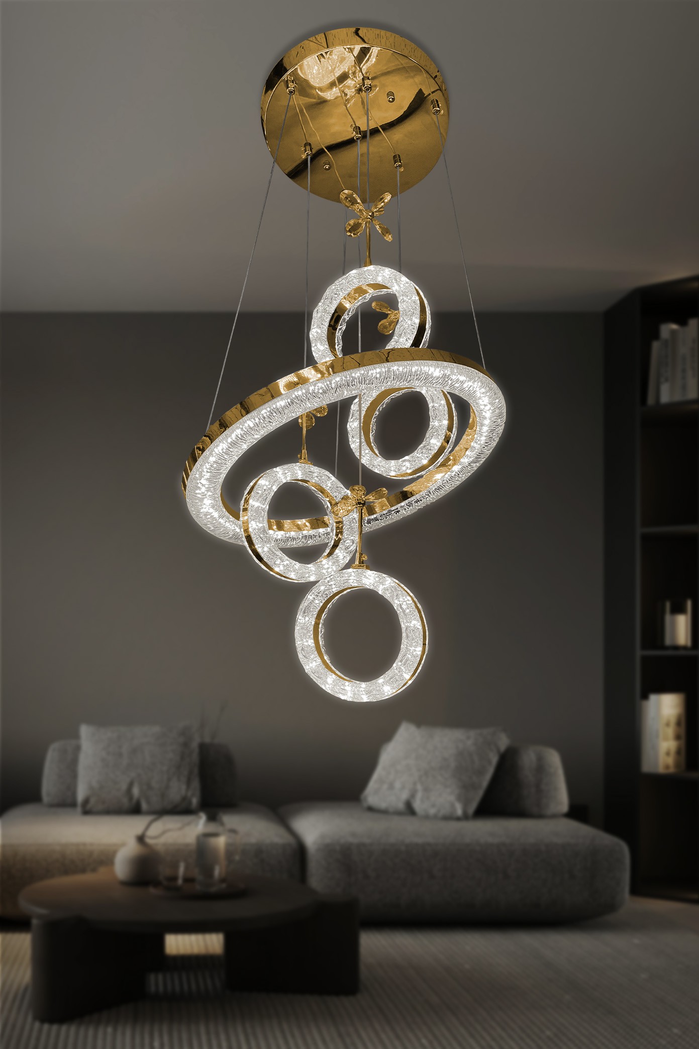 Lumina 4 lü Modern Sarkıt Led Avize