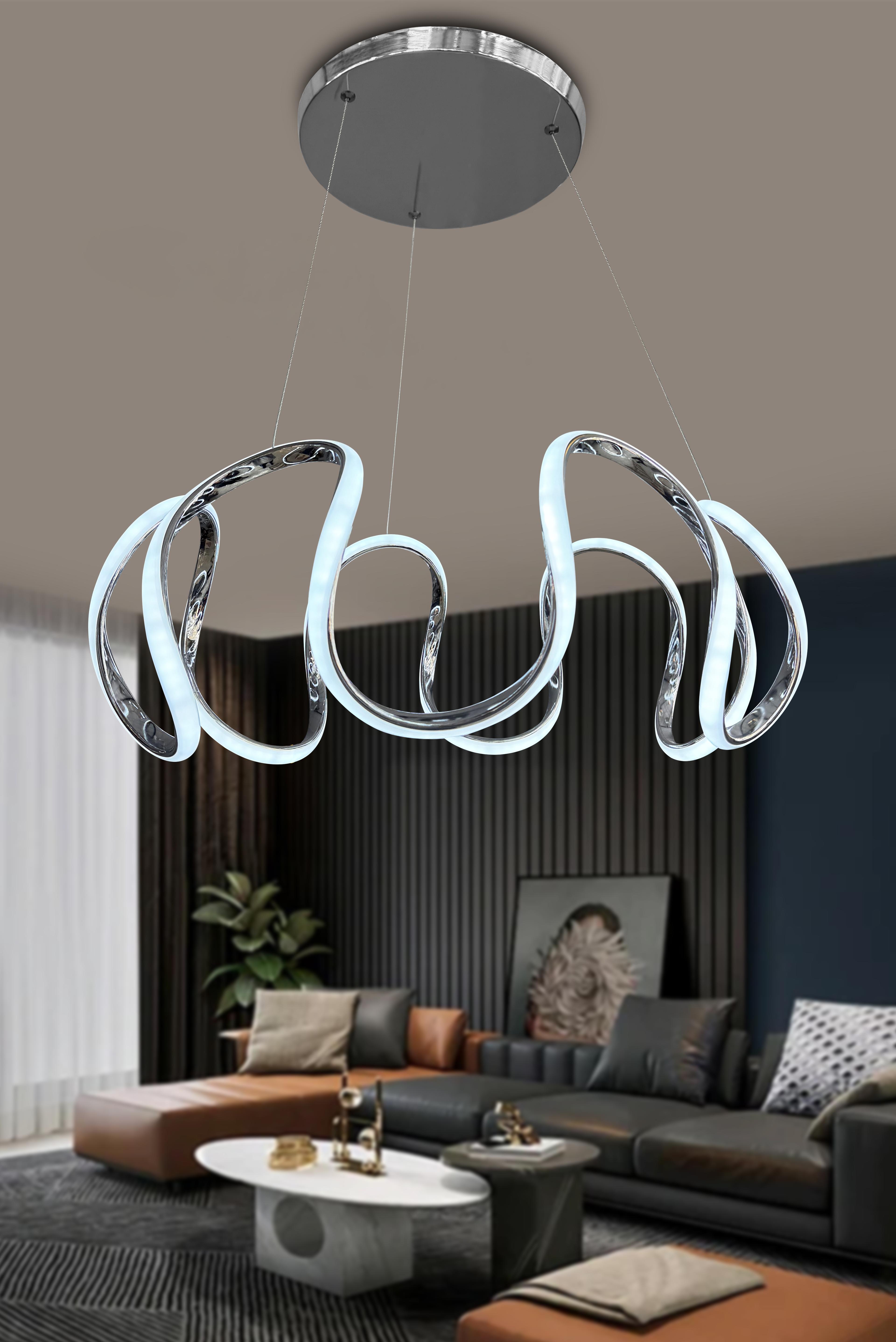 Arya Topsuz Led Avize 3 mt - Salon & Oturma Odası Avizesi