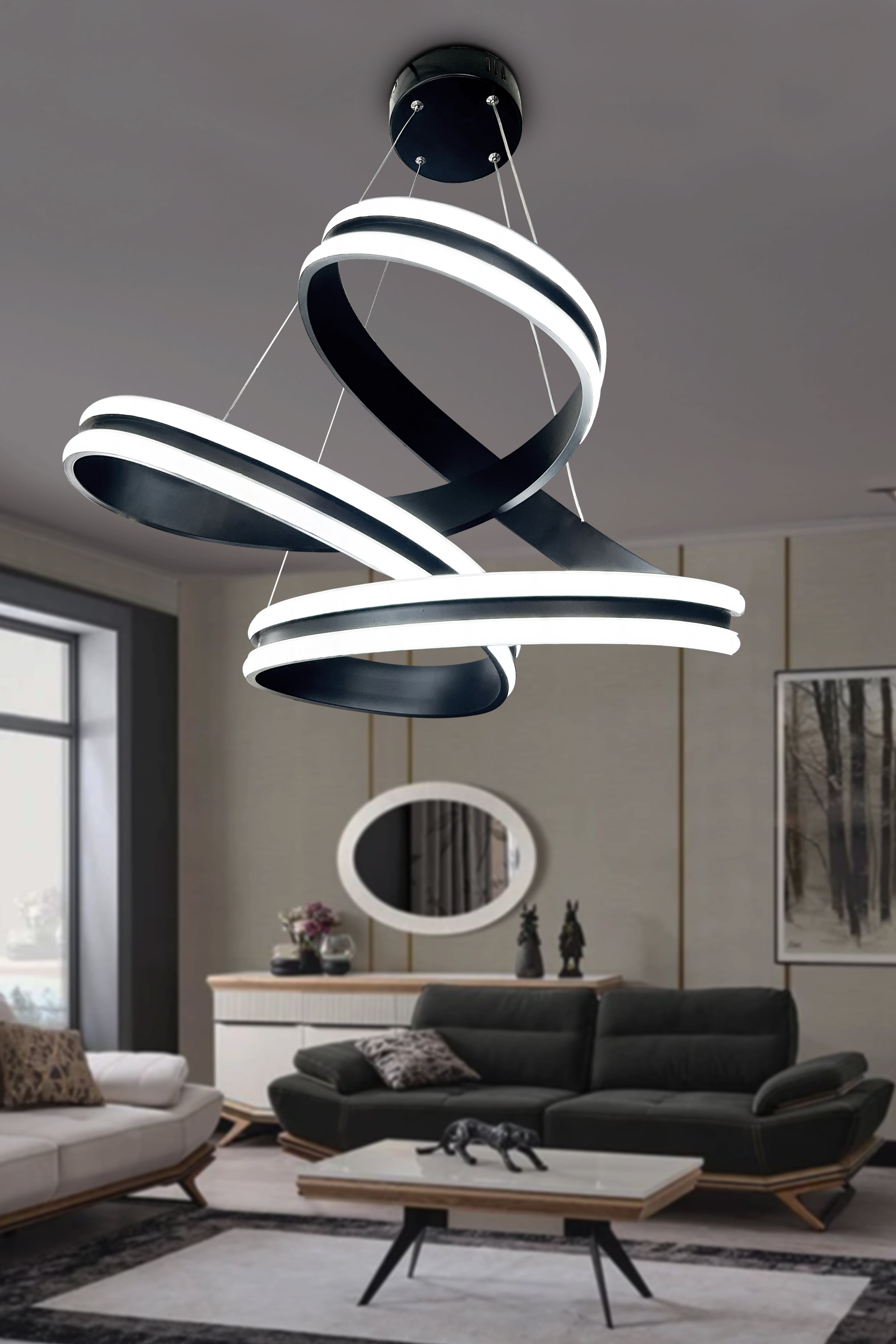 LUNA ÇİFT YÖNLÜ ( YÜKSEK IŞIK) MODERN LED AVİZE