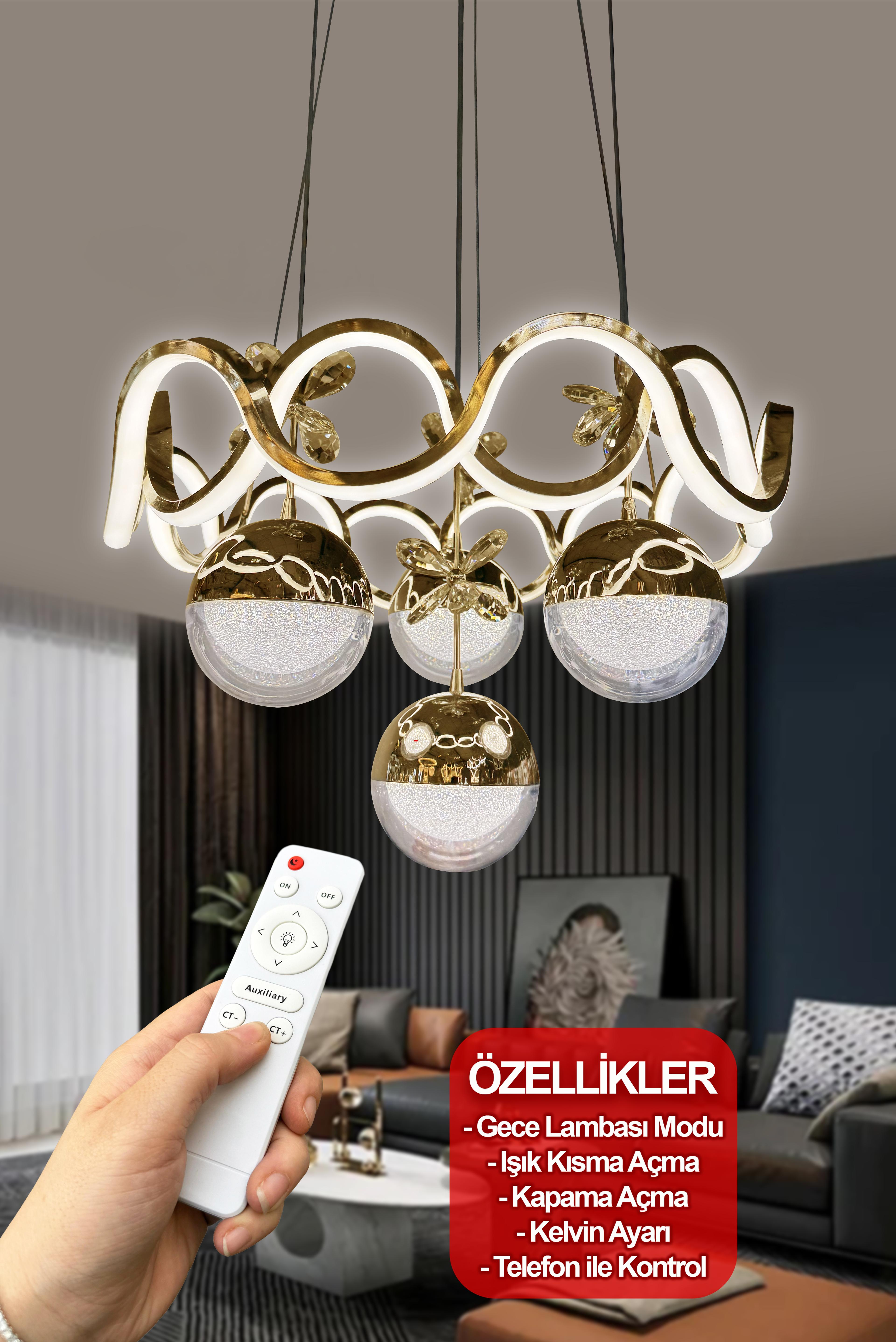 Sefa Model Küre Fanuslu  Top 4 Toplu İthal Led Avize 