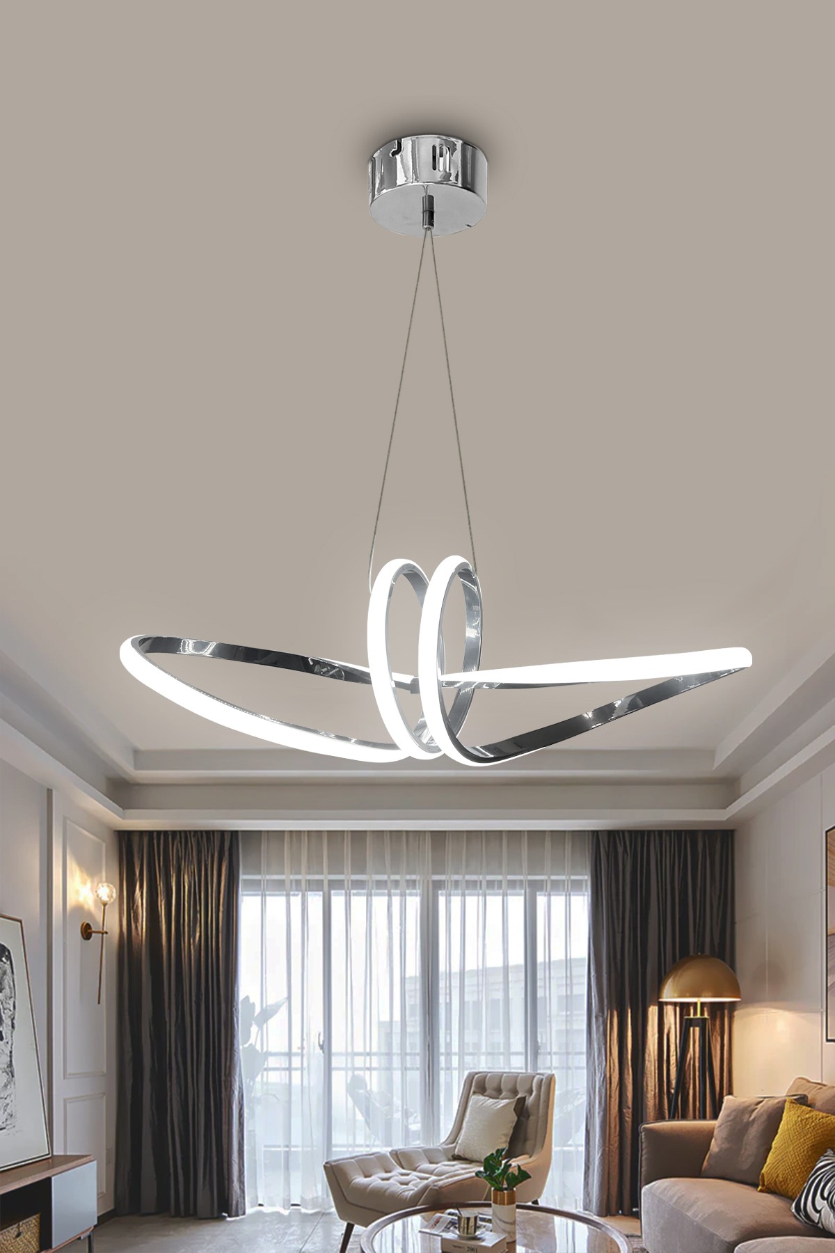 Papyon  Modern Sarkıt Led Avize