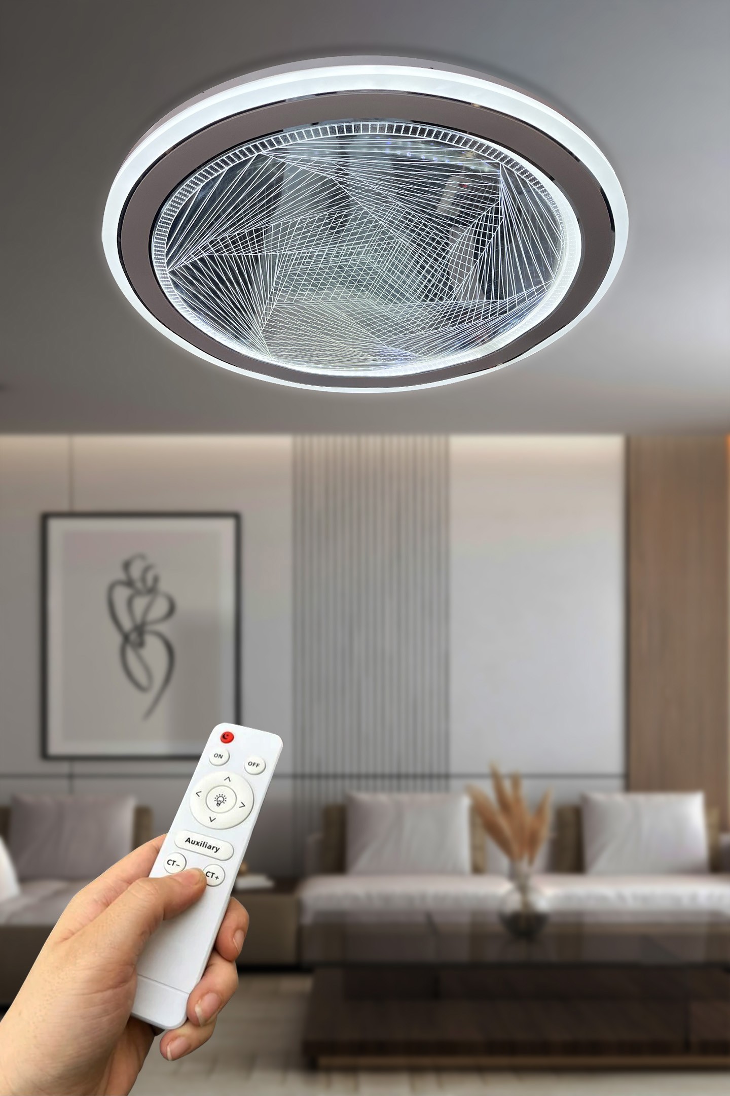 Zerinos Plafonyer Kumandalı Led Avize