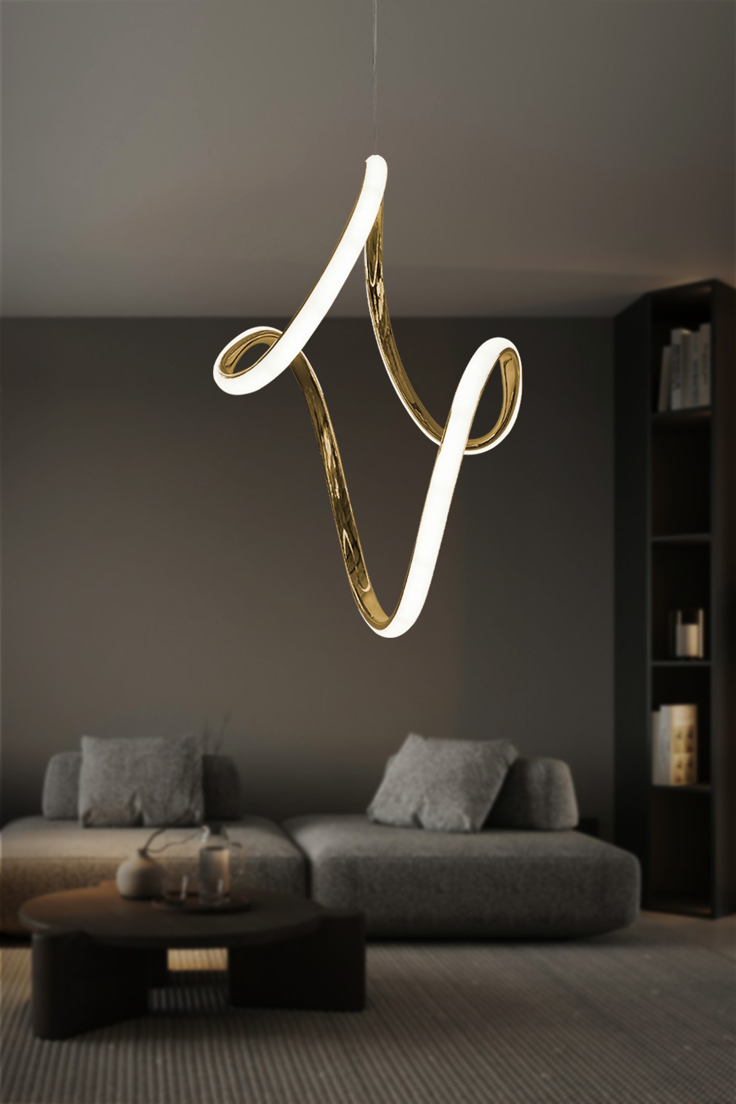 Badem Topsuz Modern Koridor & Oturma Odası Sarkıt Avizesi