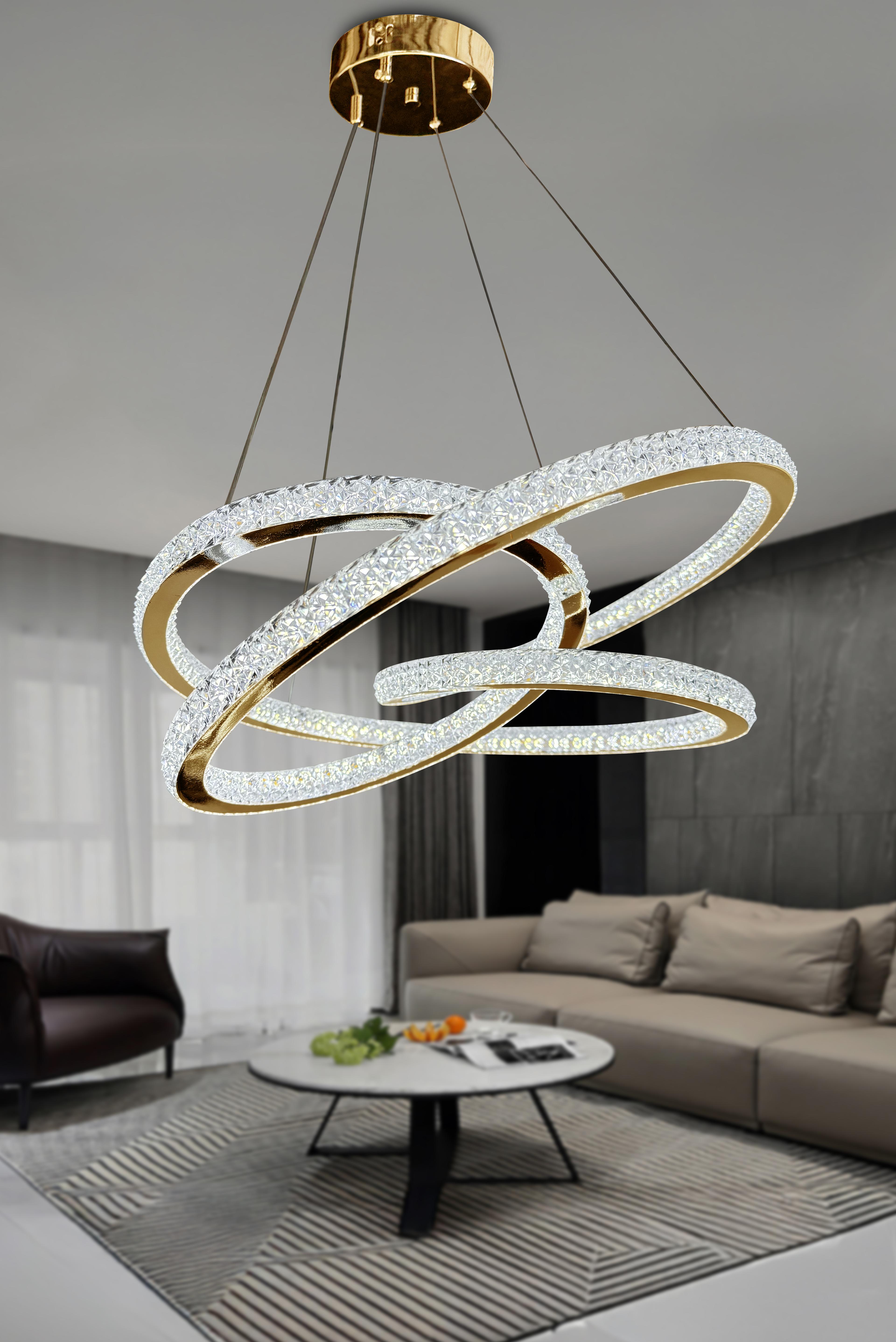 Akrilik Çift Yönlü Galaksi İthal Yüksek Işık Gücü Uzun ömürlü Modern Led Avize