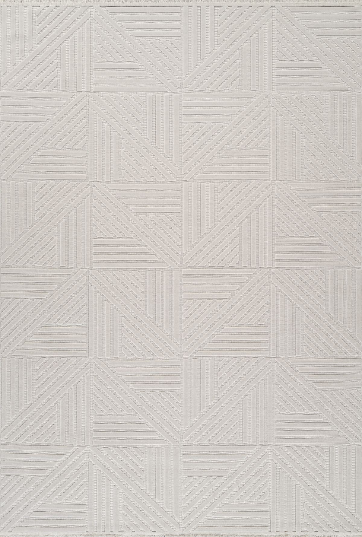 Art Yıkanabilir Kaymaz Tabanlı Halı - Beyaz