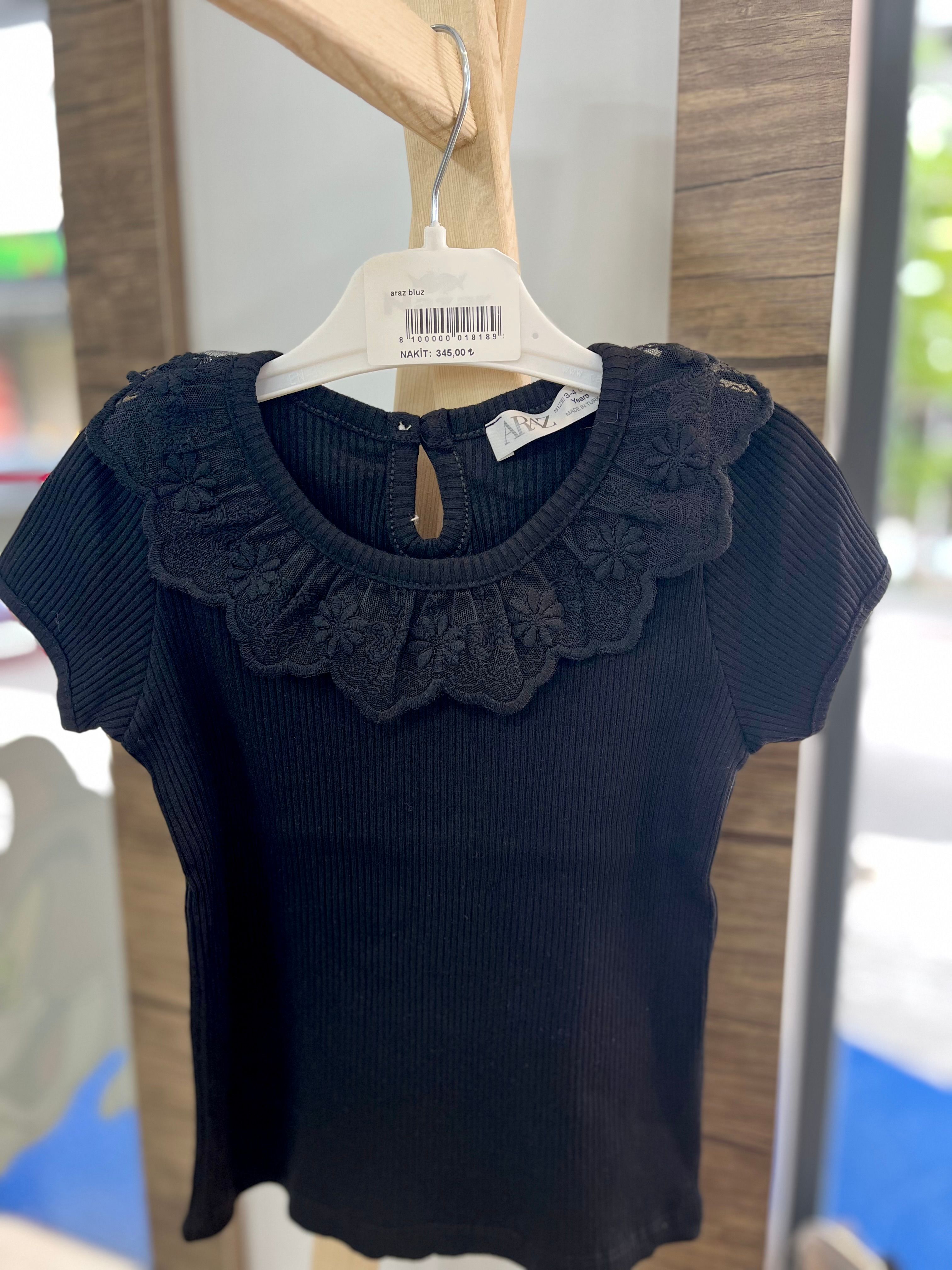 dantel yaka t-shirt