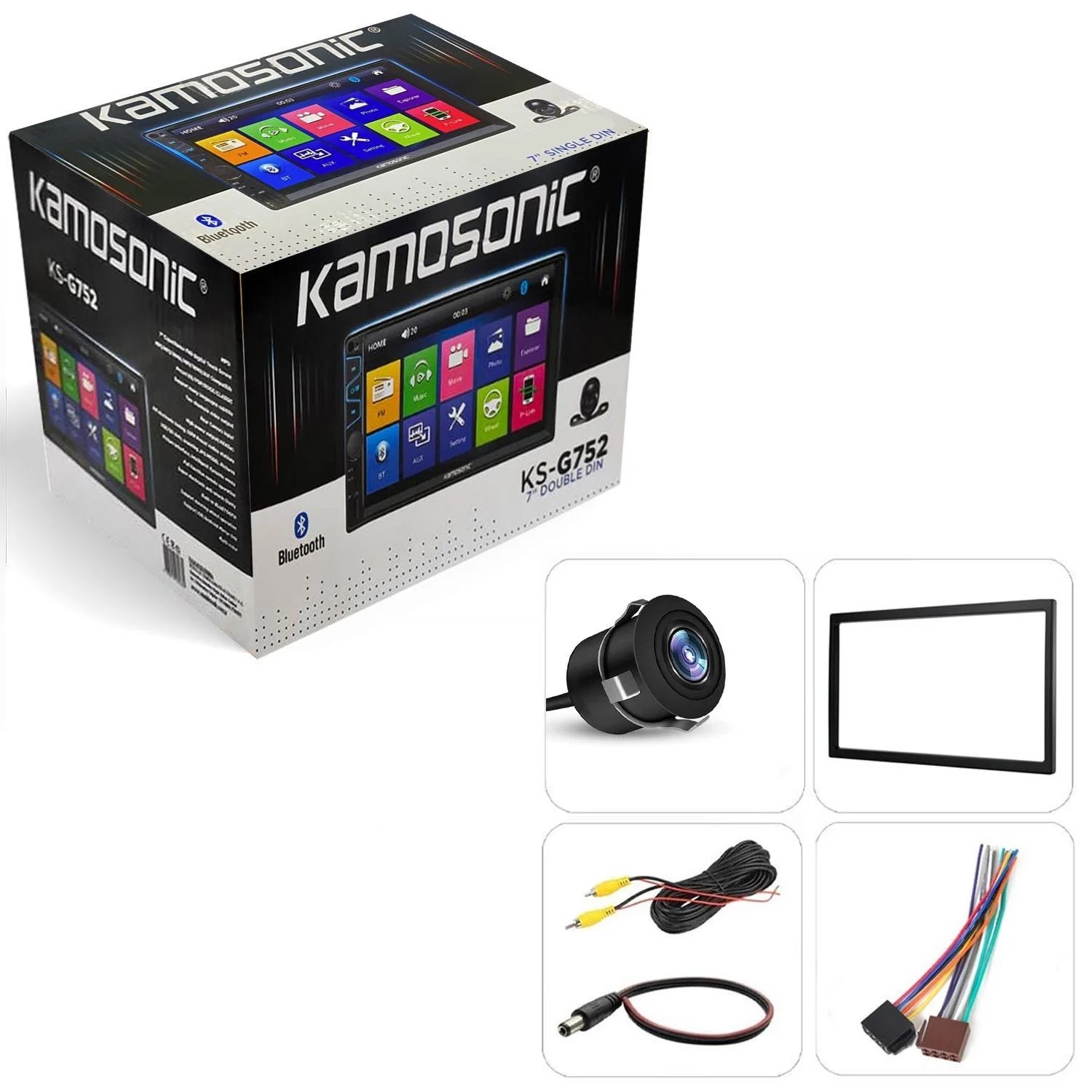 Kamosonic KS-G752 7" 4x45 W Kameralı Double Teyp