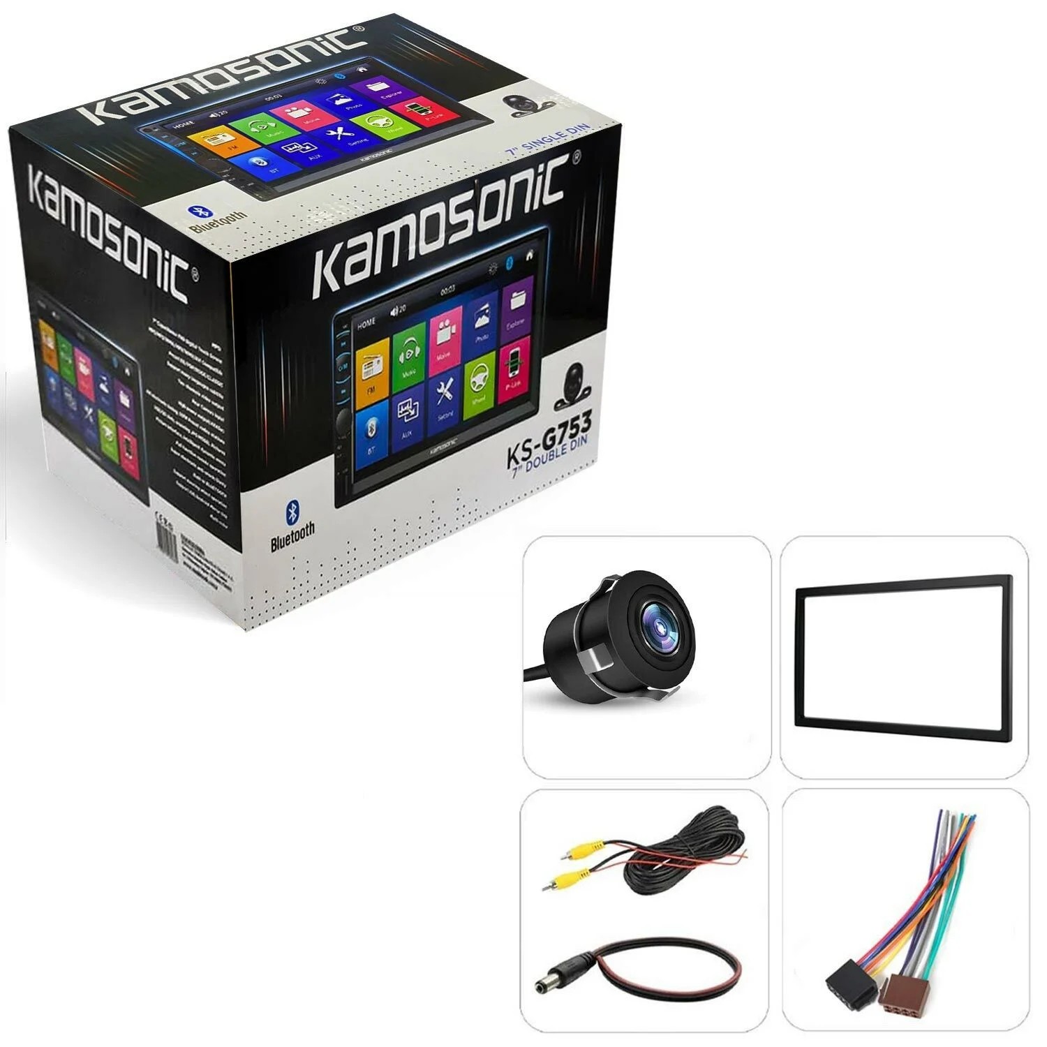 KAMOSONIC KS-G753 Double Teyp 7 İnç 4x45 Watt mirrorlink