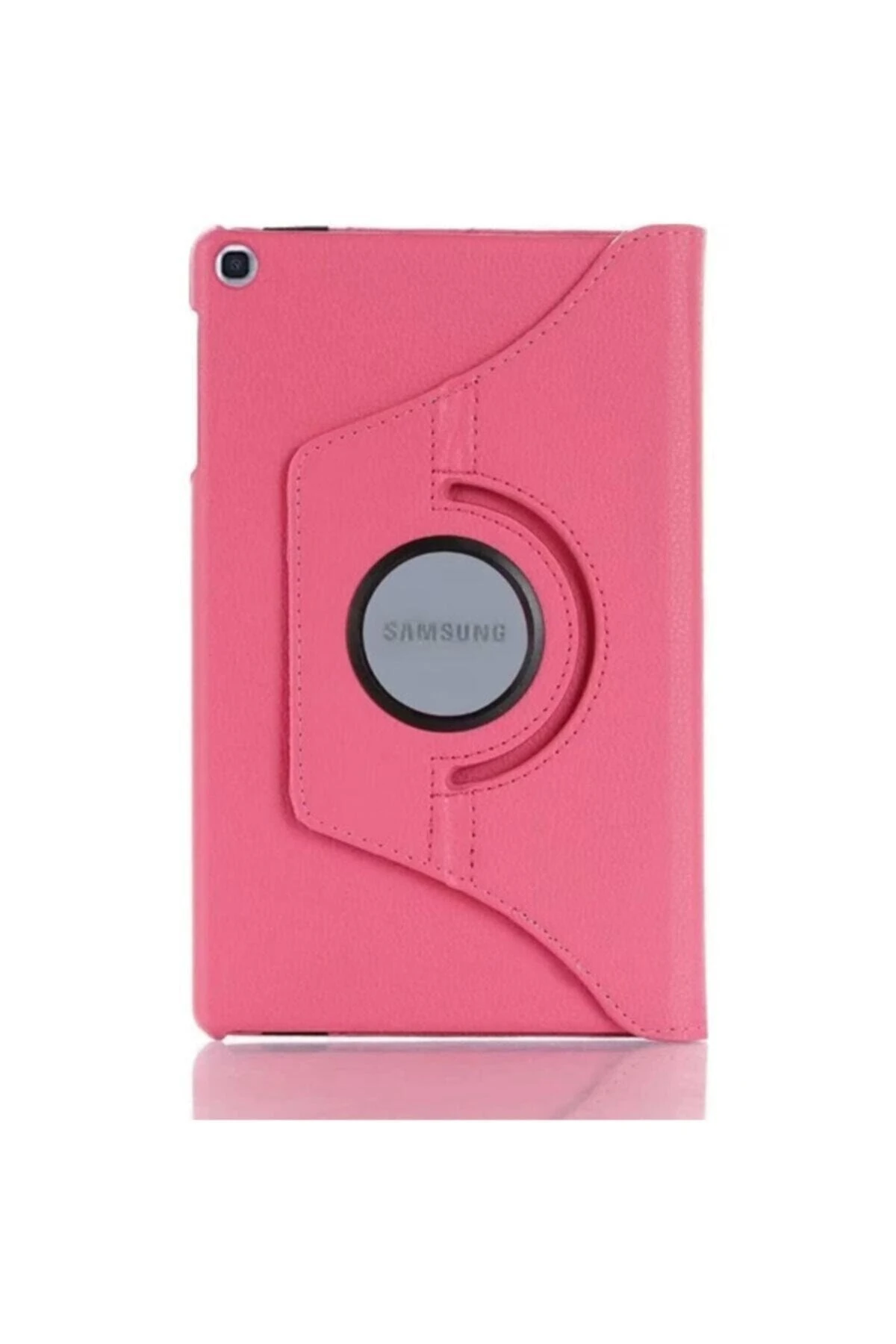 Pembe Samsung P610 P615 P617 S6 Lite 360 Derece Döner Standlı Tablet Kılıfı