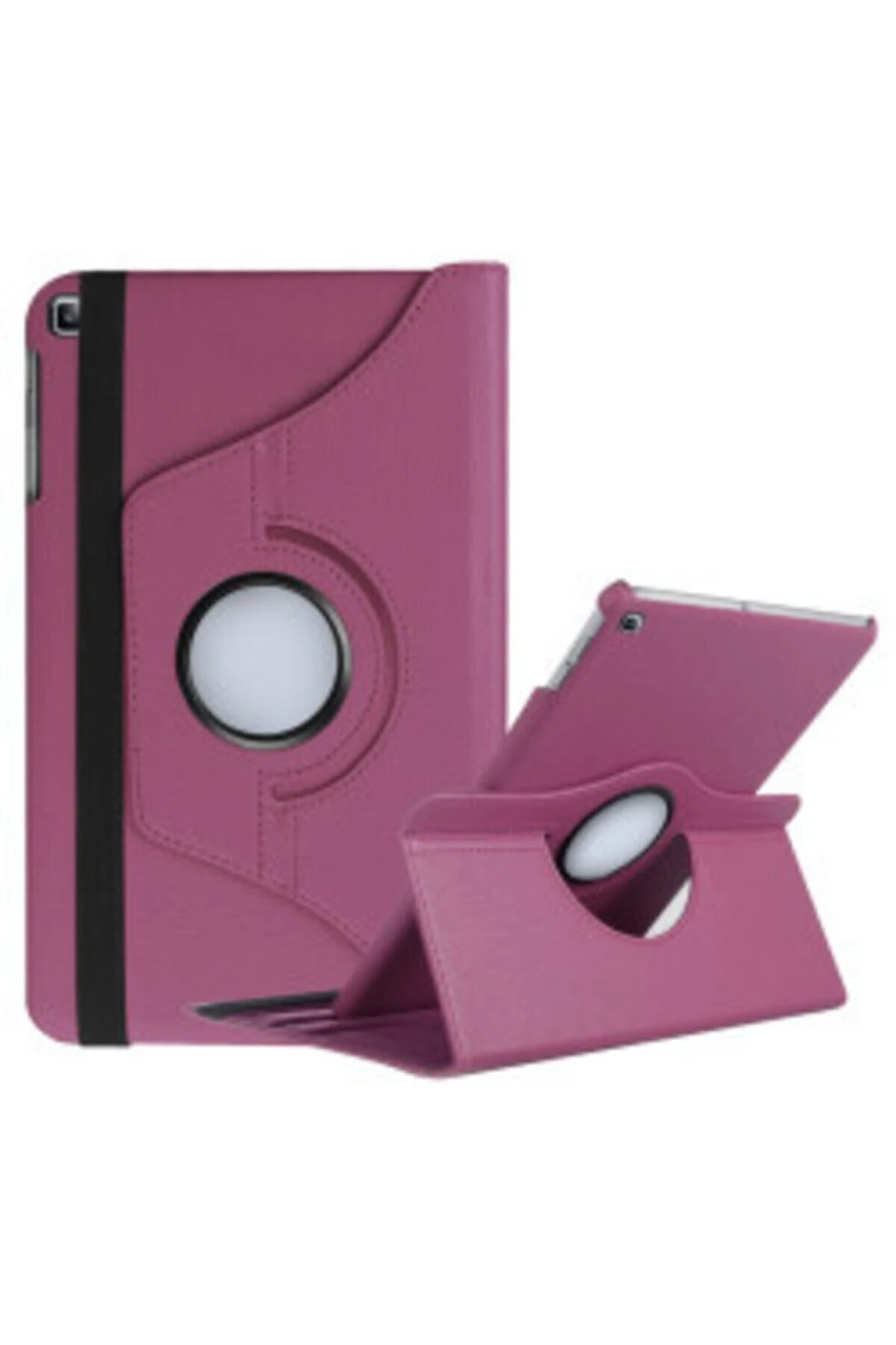 Tab A 10.1 T510 Kılıf 360° Dönebilen Standlı Tablet Kılıfı Mor +tablet Tutucu Hediyedir