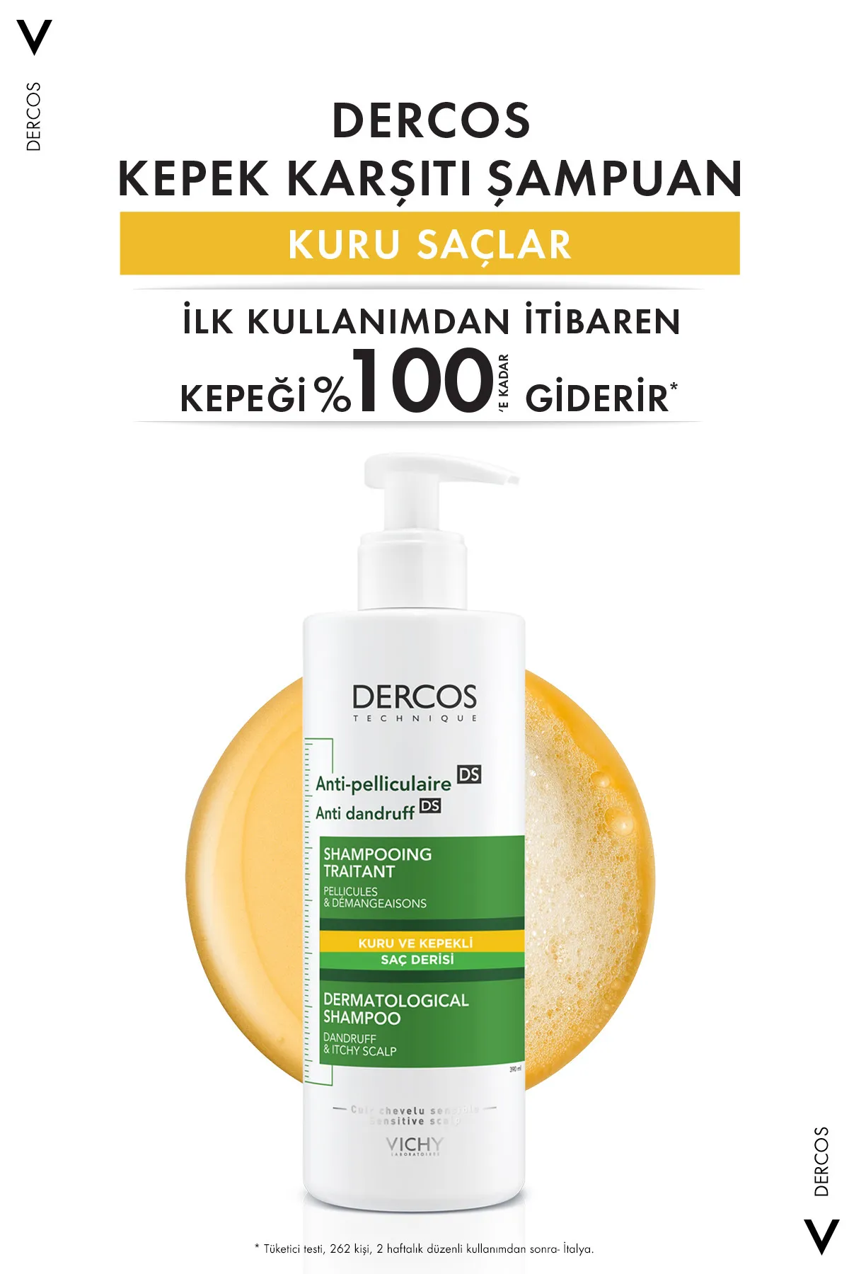 Vichy Dercos Anti-Dandruff Şampuan Kuru Saçlar için Kepek Karşıtı 390 ml