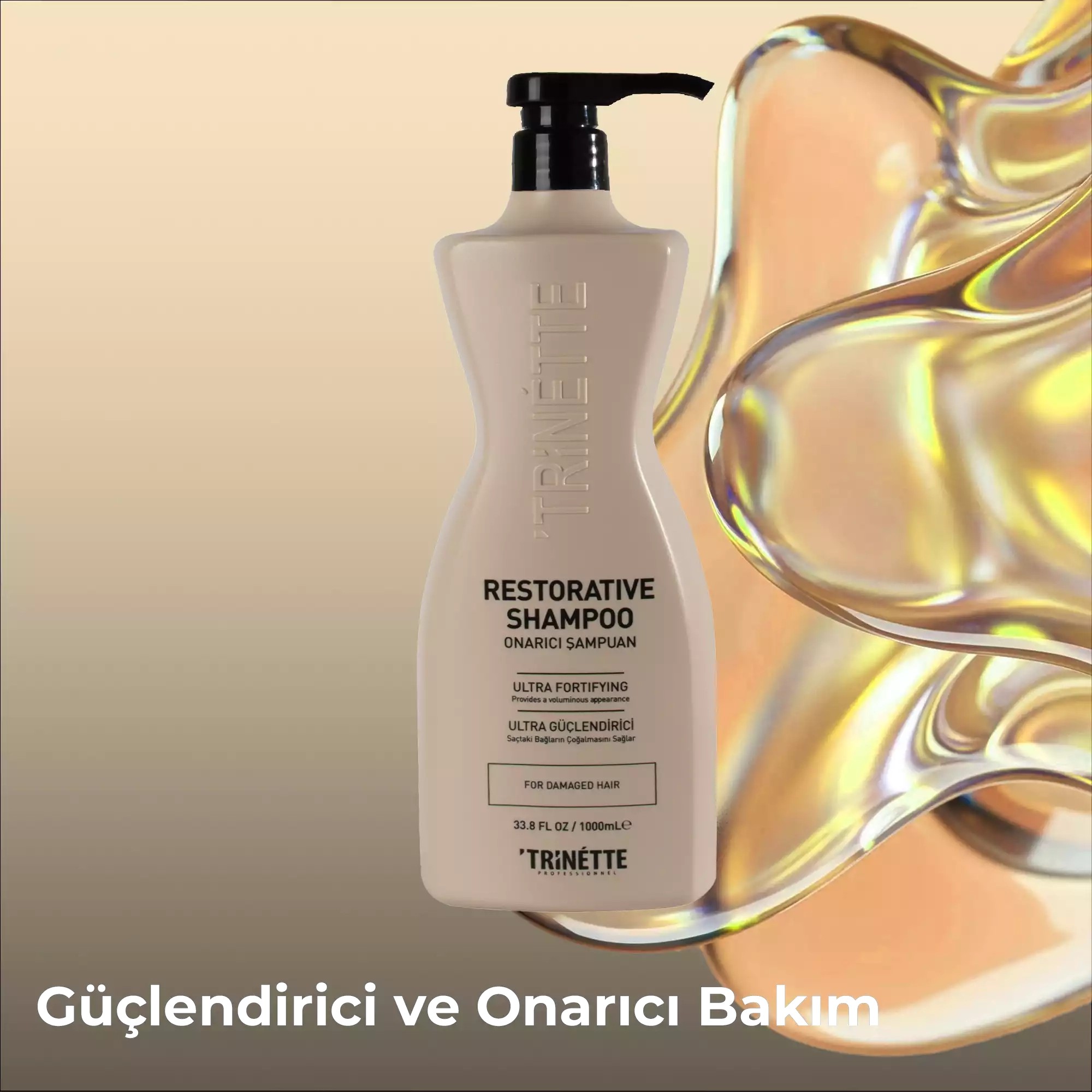 Trinette Professionnel Yıpranmış Saçlar İçin Onarıcı Profesyonel Şampuan 1000ML
