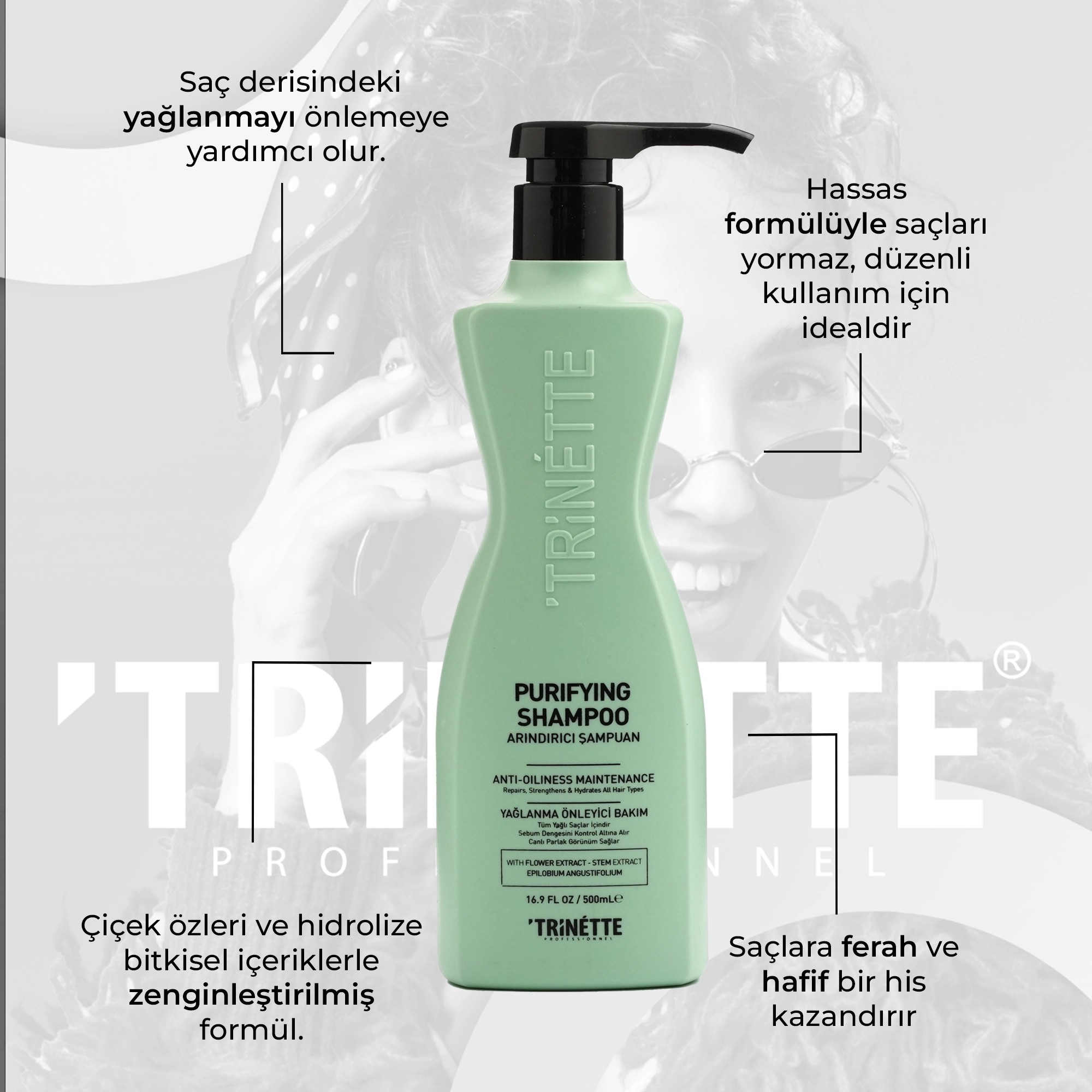 Trinette Professionnel Arındırıcı Profesyonel Şampuan 500ML