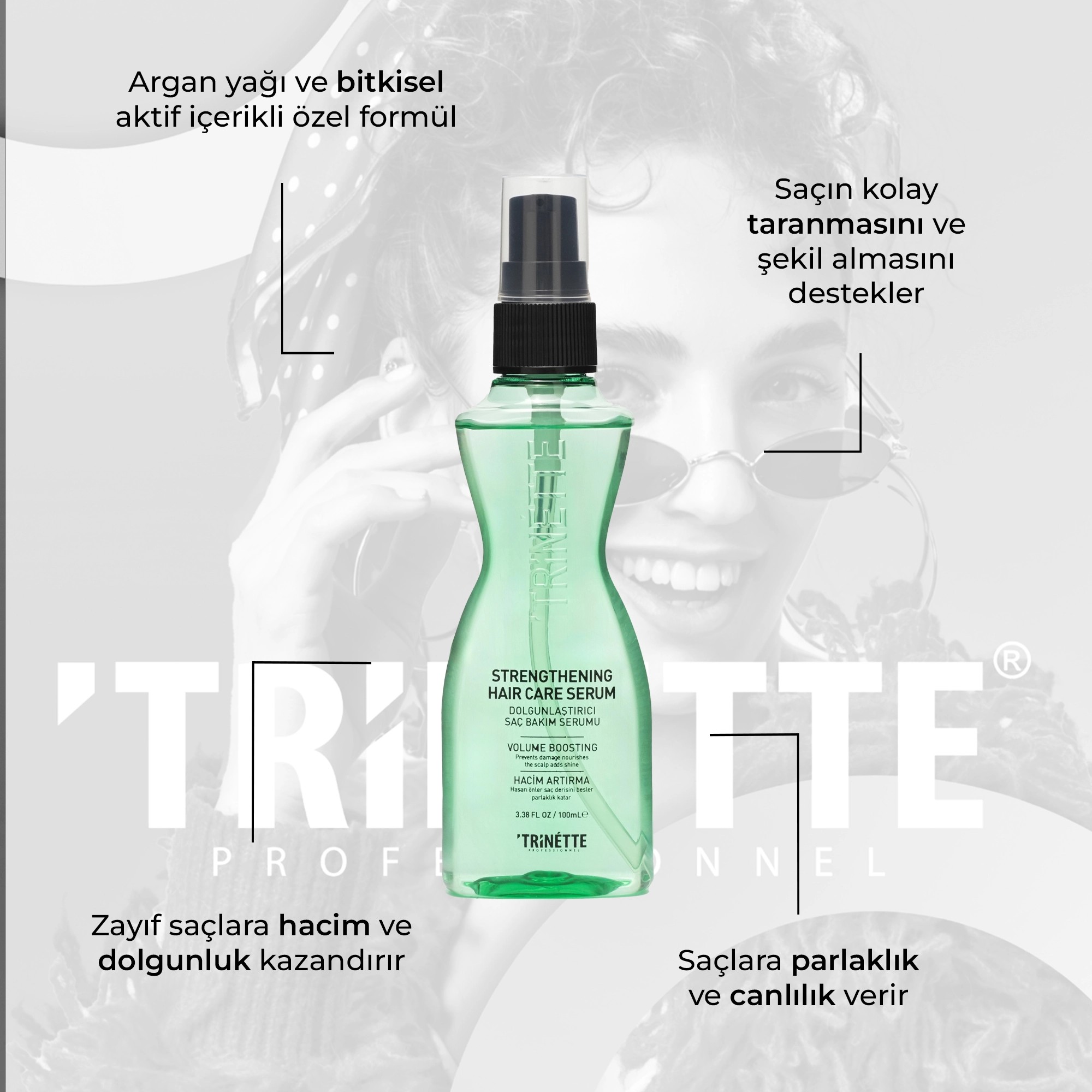 Trinette Professionnel Dolgunlaştırıcı Saç Bakım Serumu 100ML