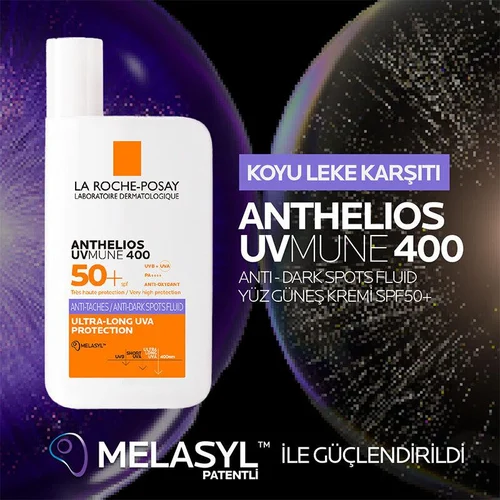 La Roche Posay Anthelios UVMune 400 Anti-Dark Spots Fluid SPF50+ Yüz Güneş Kremi 50mL
