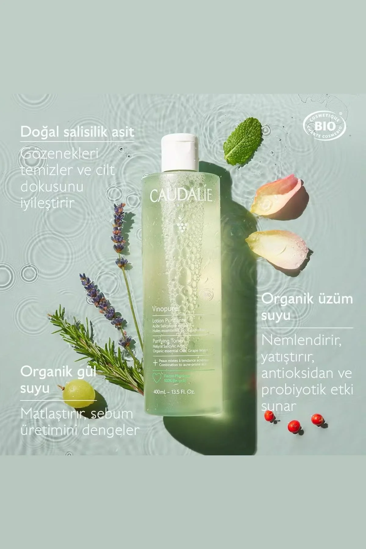 Caudalie Vinopure Akne Karşıtı Arındırıcı Tonik 400mL