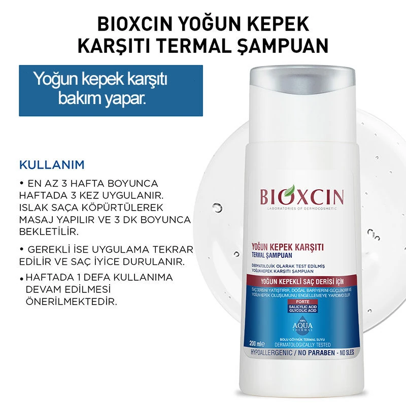 Bioxcin Aqua Thermal Yoğun Kepek Karşıtı Şampuan 200mL