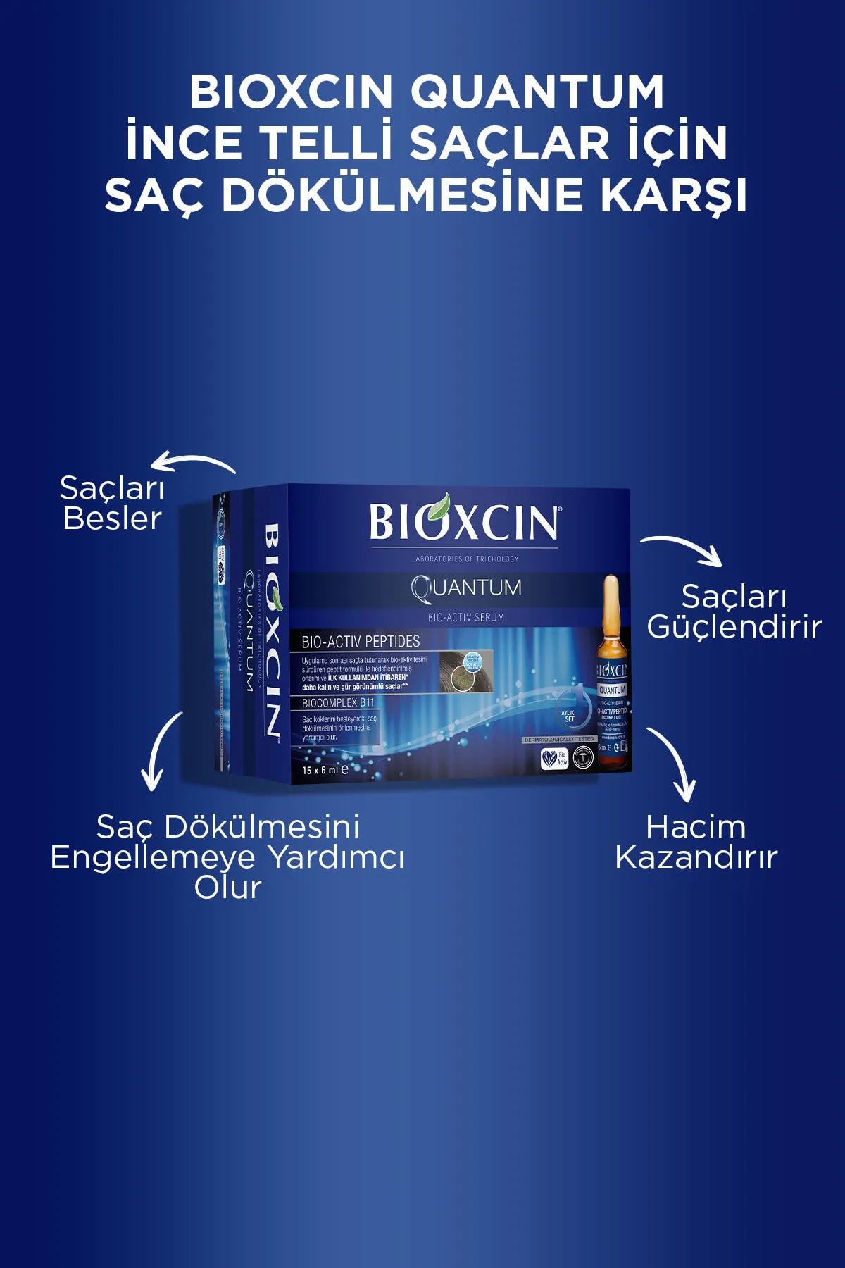 Bioxcin Quantum Saç Güçlendirici Serum 15 x 6 mL