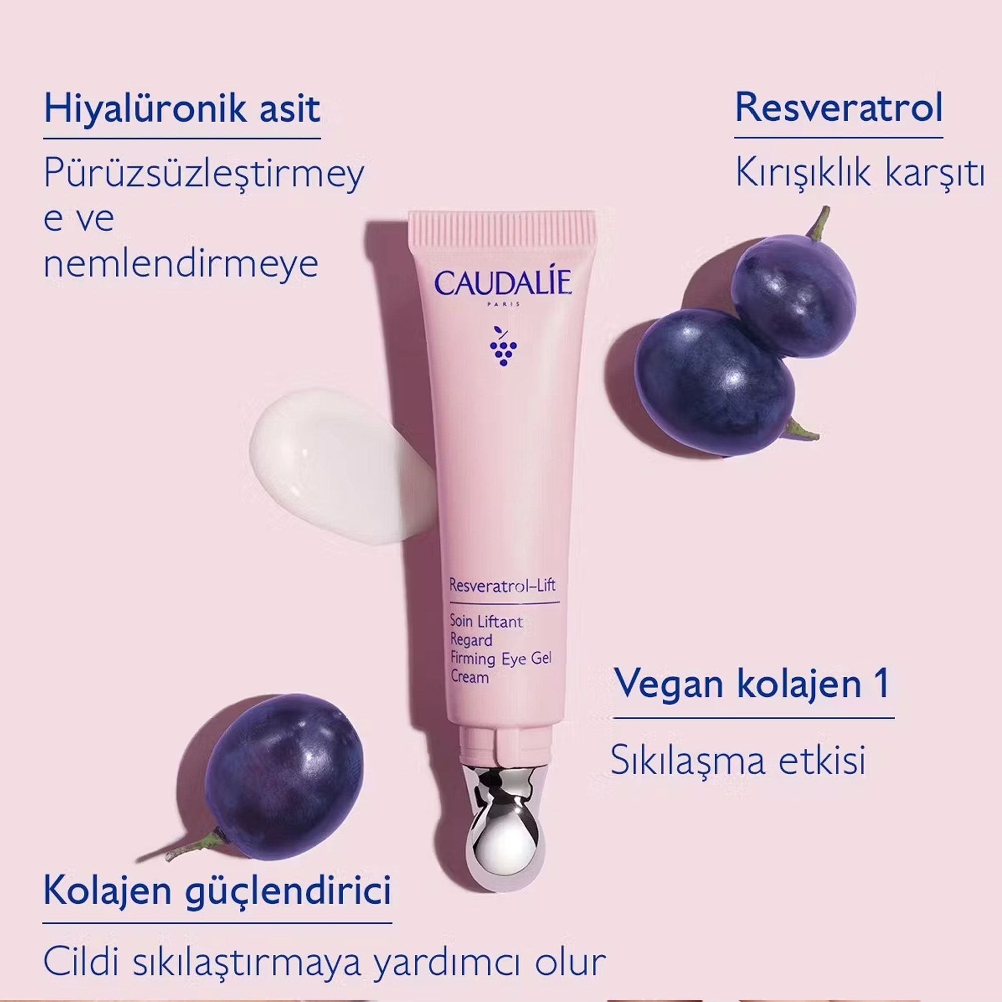 Caudalie Resveratrol Lift Sıkılaştırıcı Jel Göz Bakım Kremi 15mL
