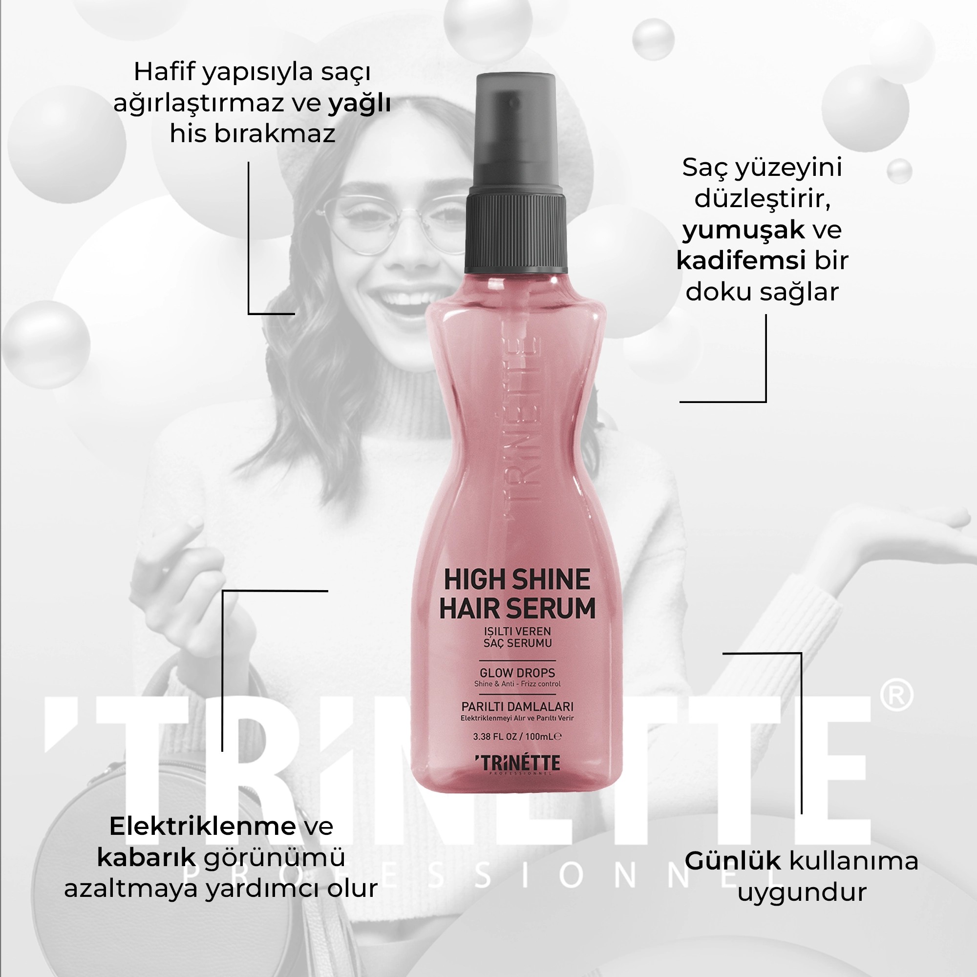 Trinette Professionnel Işıltı Veren Saç Serumu 100ML