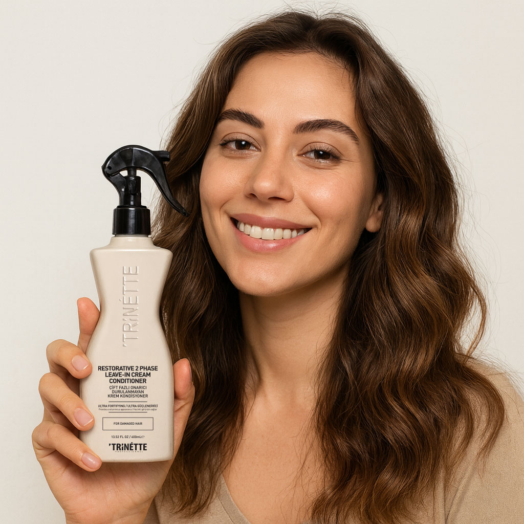 Trinette Professionnel Çift Fazlı Onarıcı Durulanmayan Krem Kondisyoner 400ML