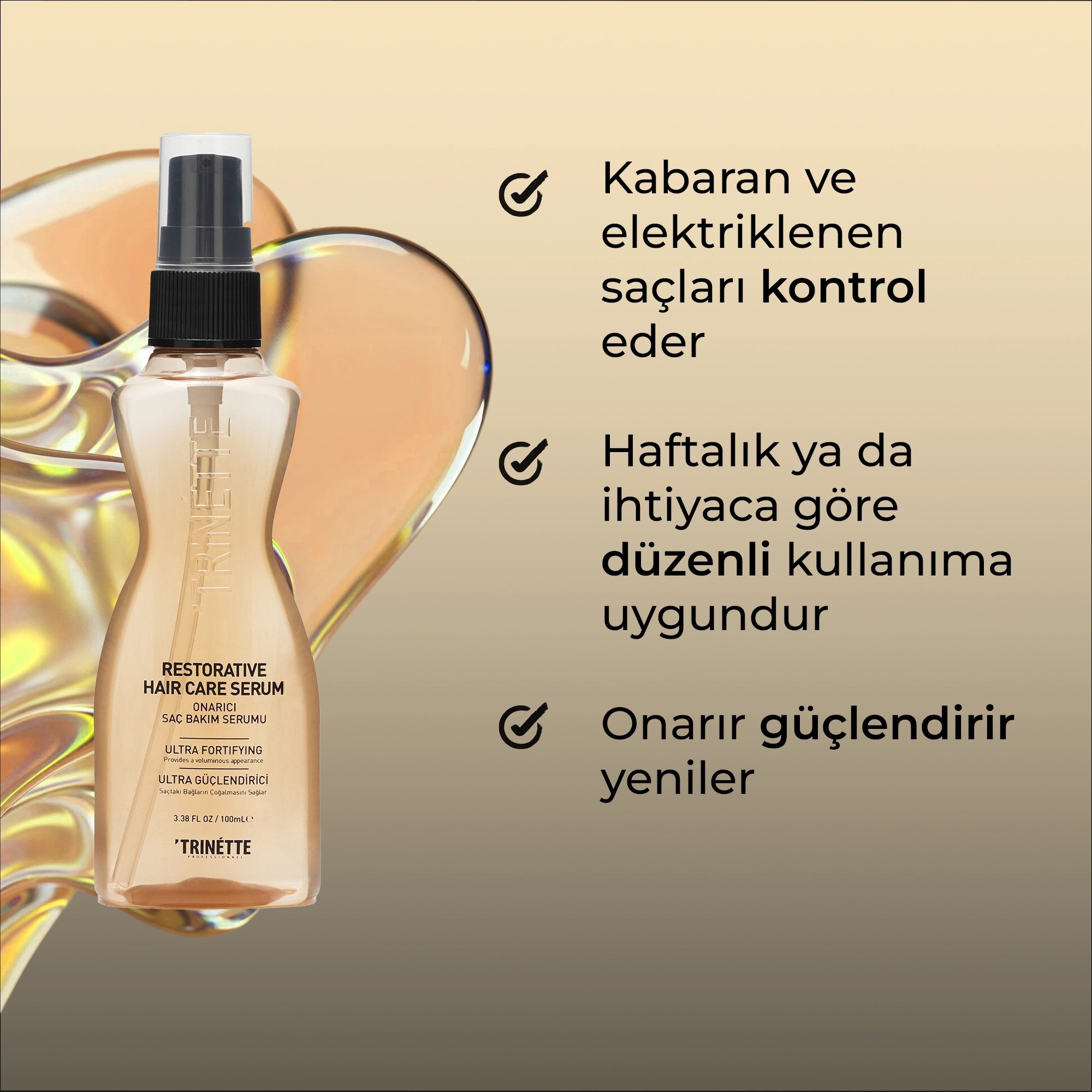 Trinette Professionnel Onarıcı Saç Bakım Serumu 100ML