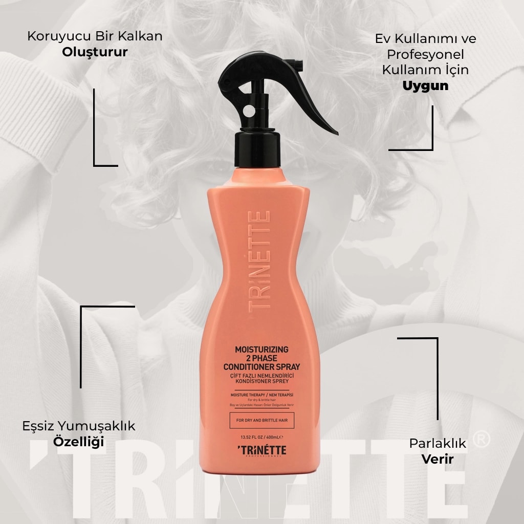 Trinette Professionnel Çift Fazlı Nemlendirici Kondisyoner Sprey 400ML