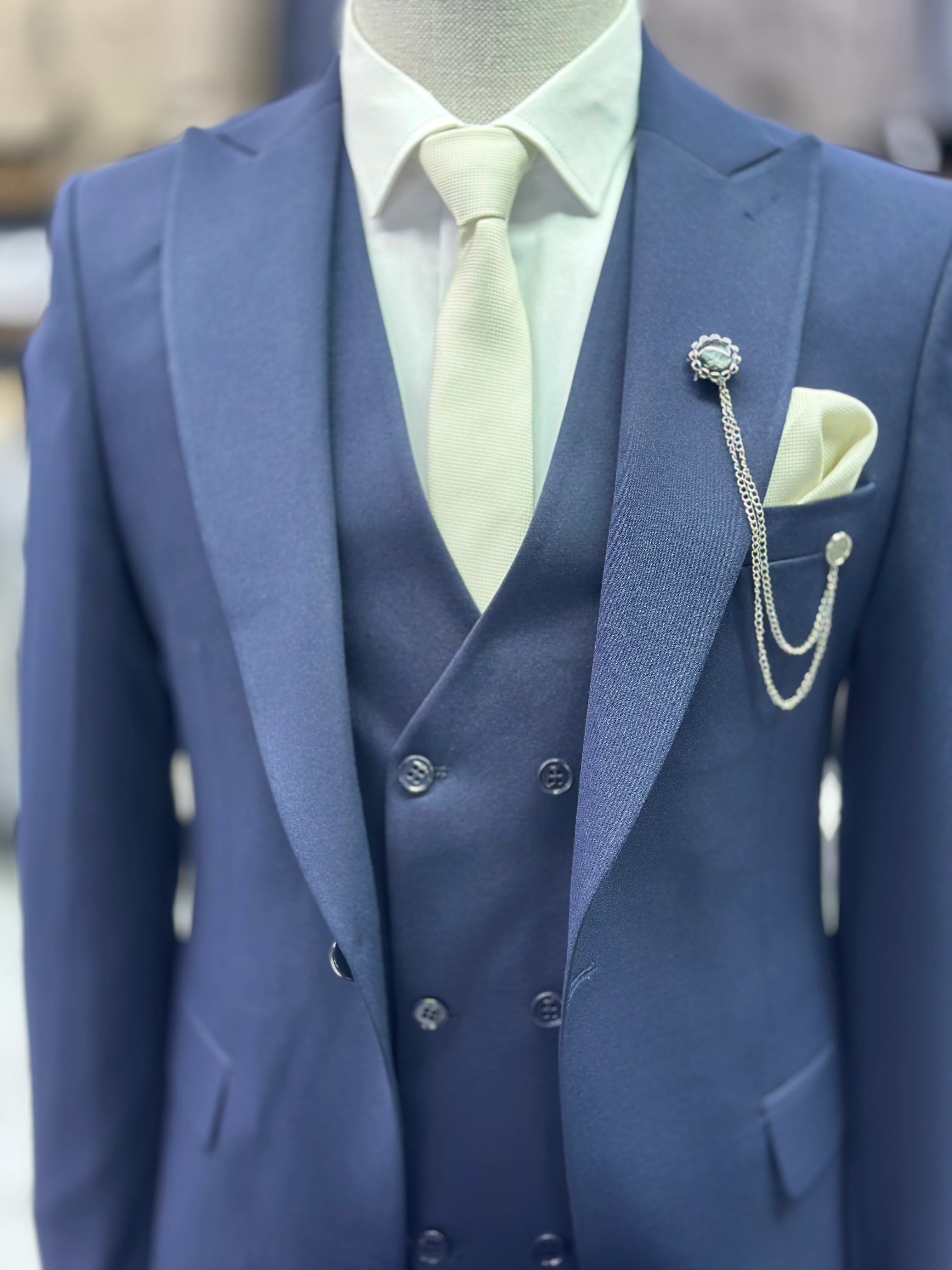 Düz Yelekli Takım Elbise 