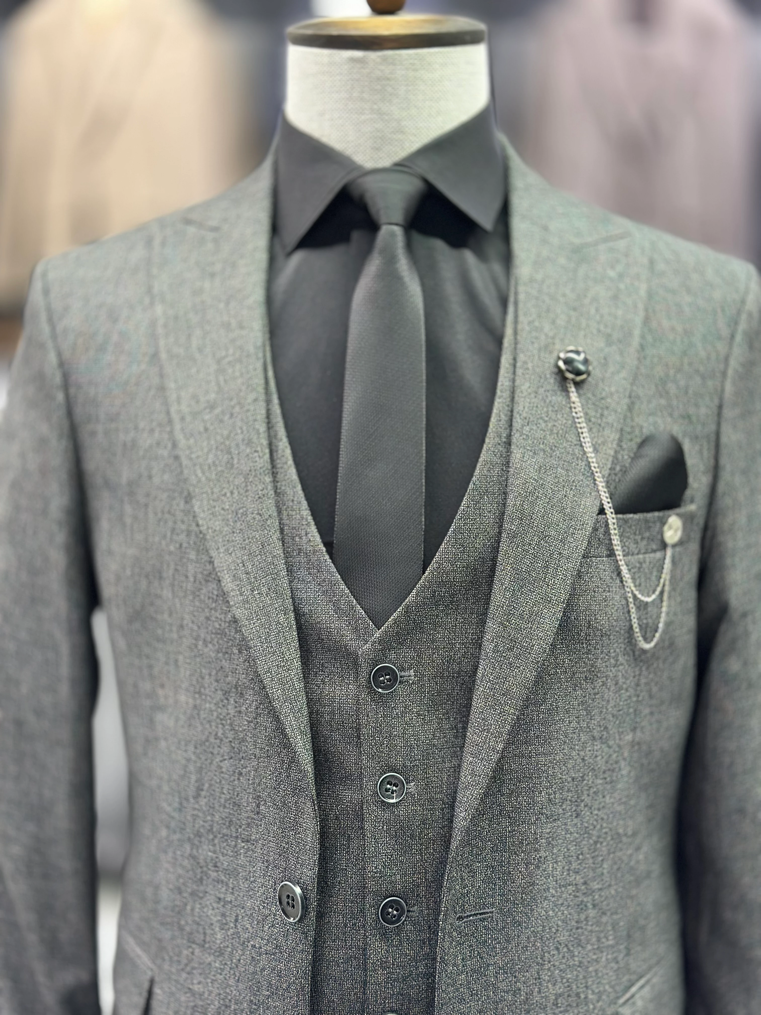 Desenli Yeleki Takım Elbise PI297AS