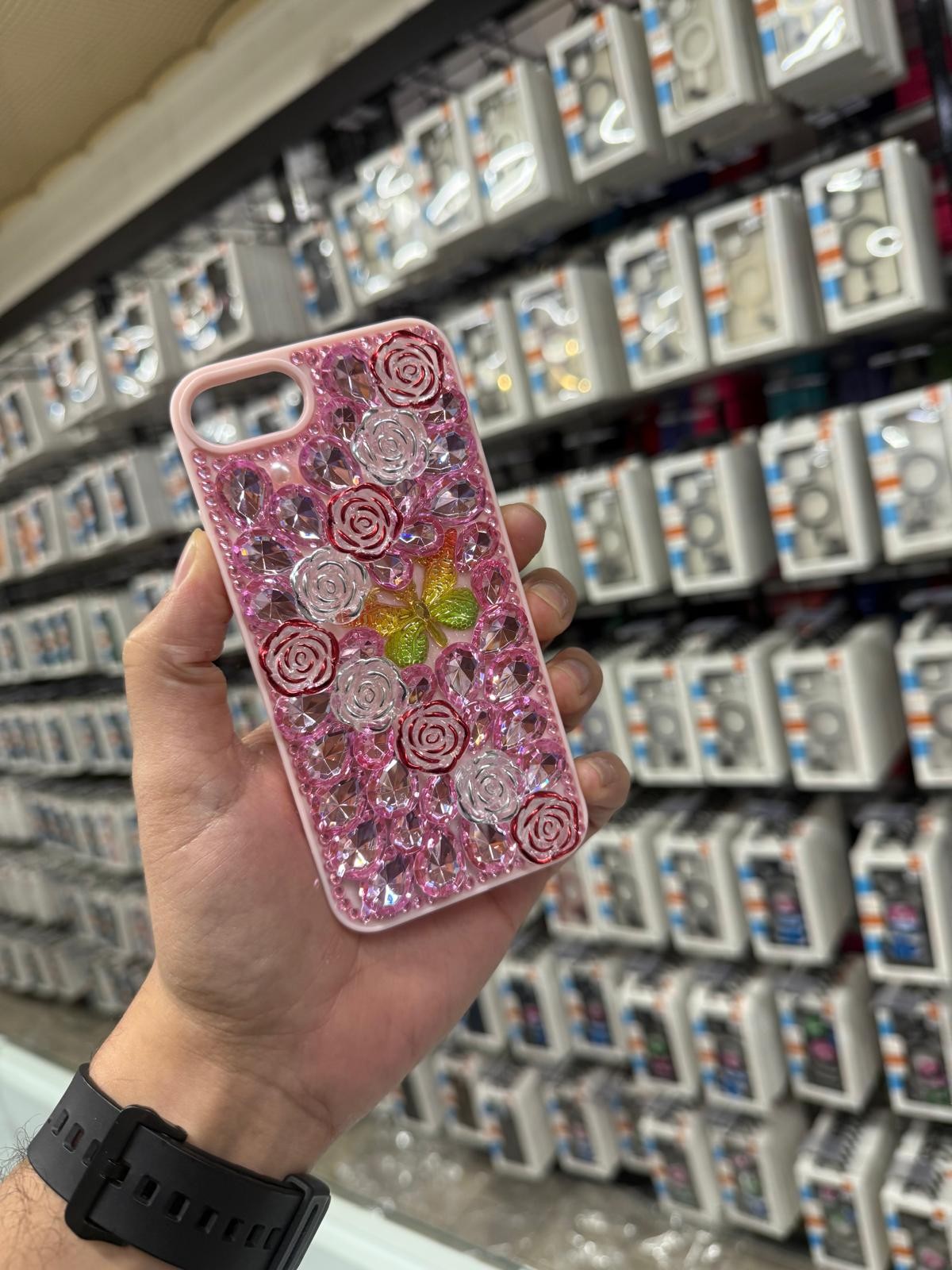 iPhone Uyumlu Daisy Çiçekli Silikon Kılıf – Şeffaf & Renkli - Pembe