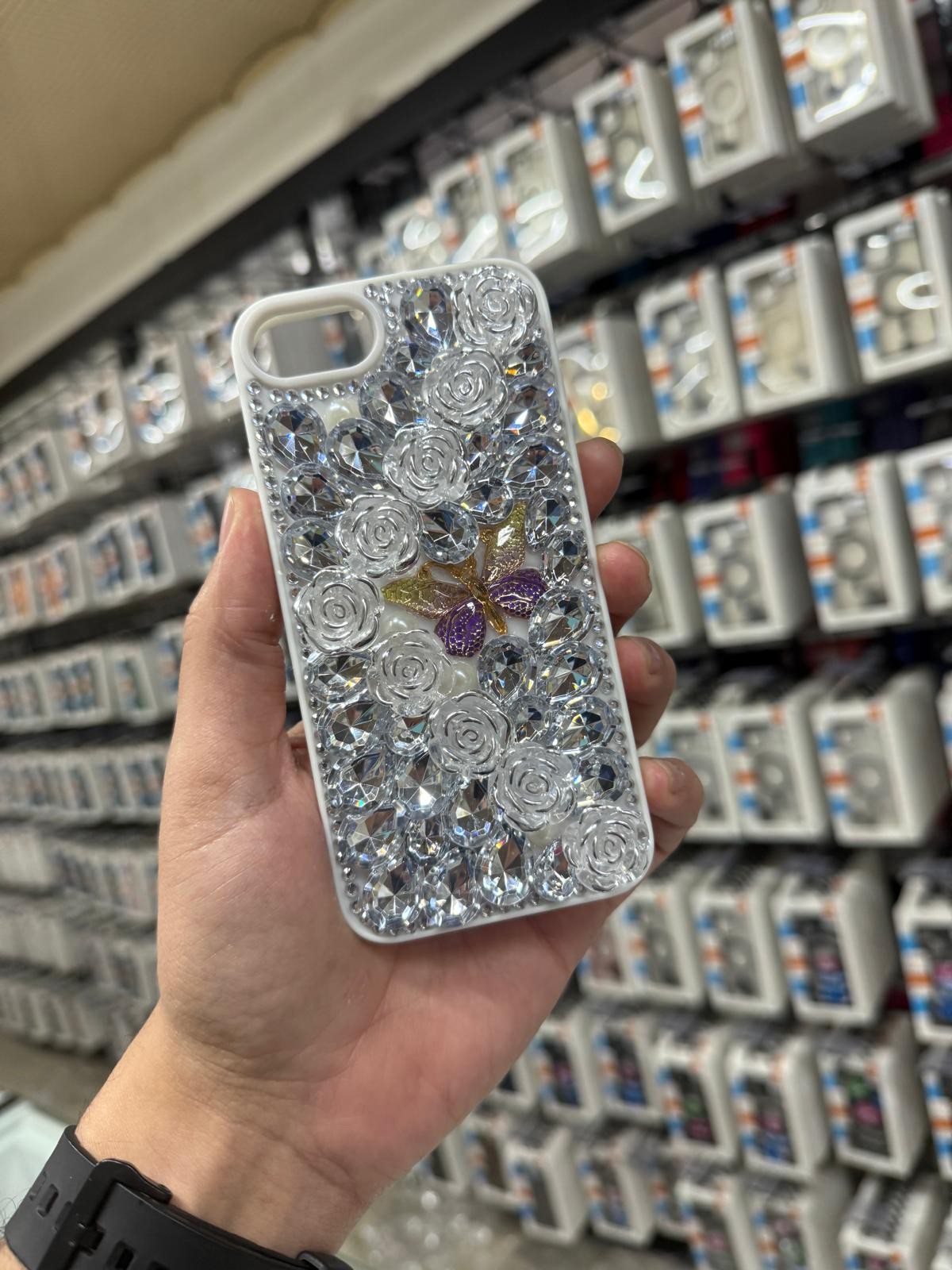 iPhone Uyumlu Daisy Çiçekli Silikon Kılıf – Şeffaf & Renkli - Beyaz