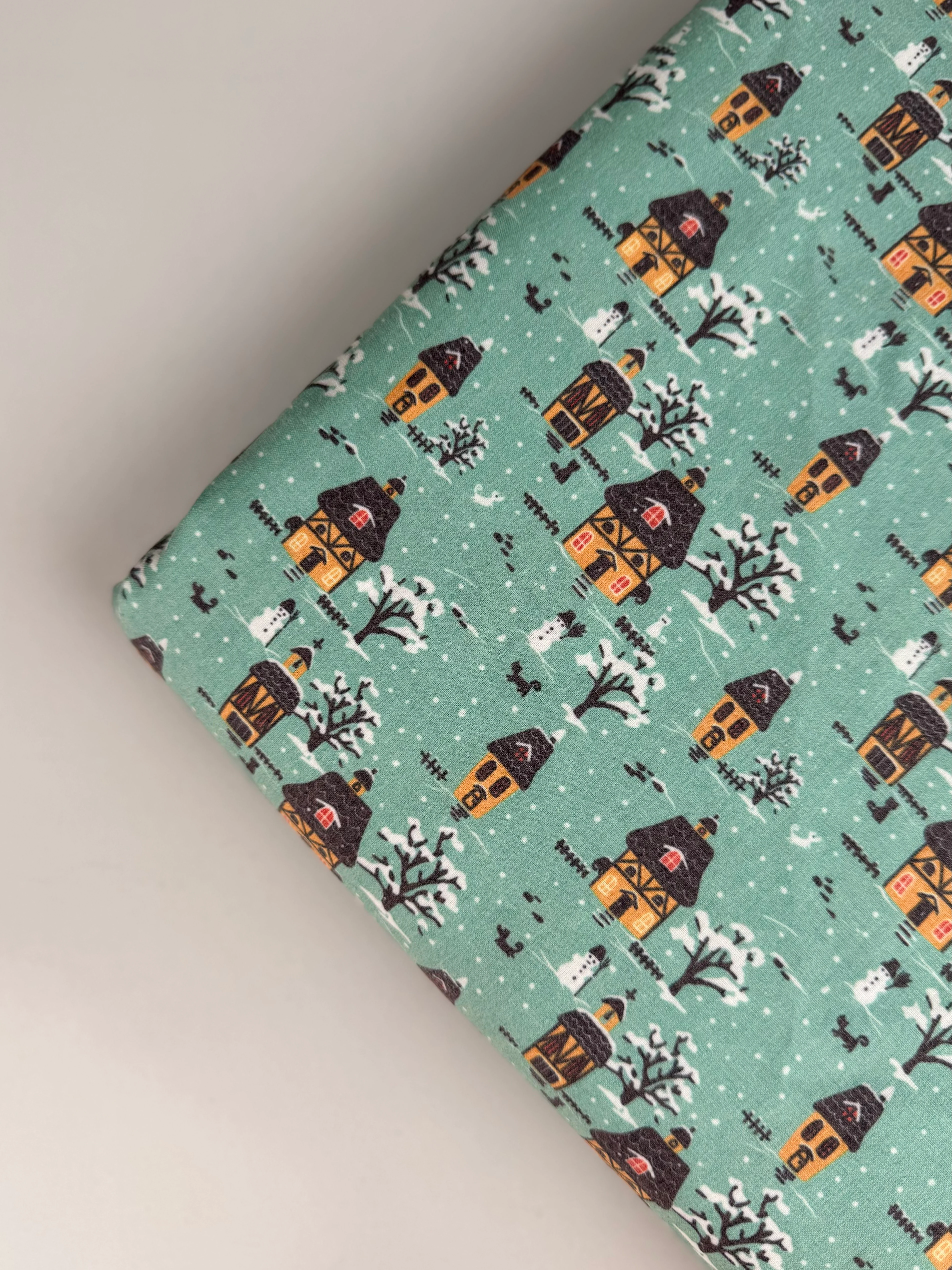 Kar Tanesi Günlüğü Poplin Kumaş