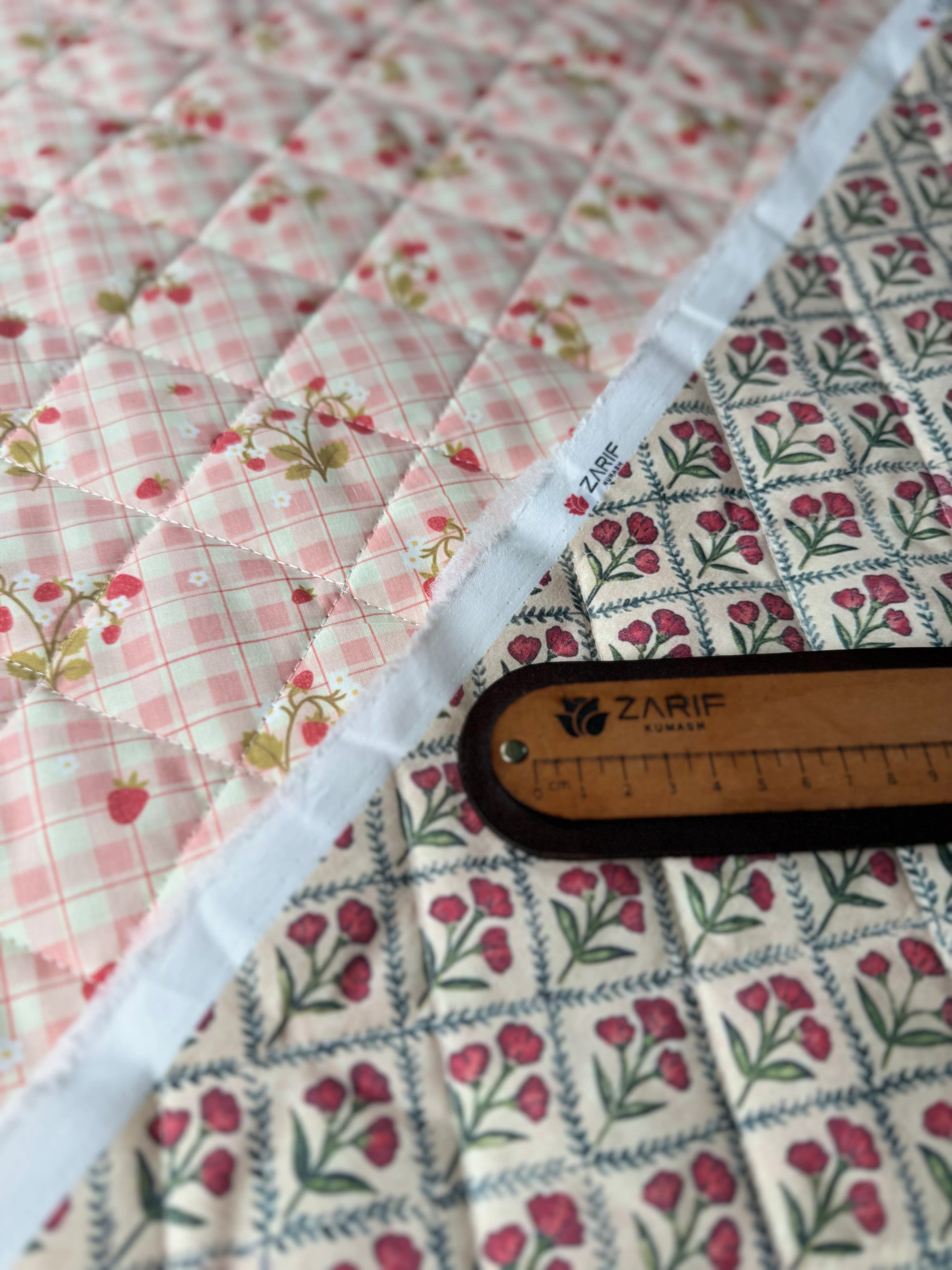 Pötikare Çilek / Nevin Çift Taraflı Poplin Kapitone