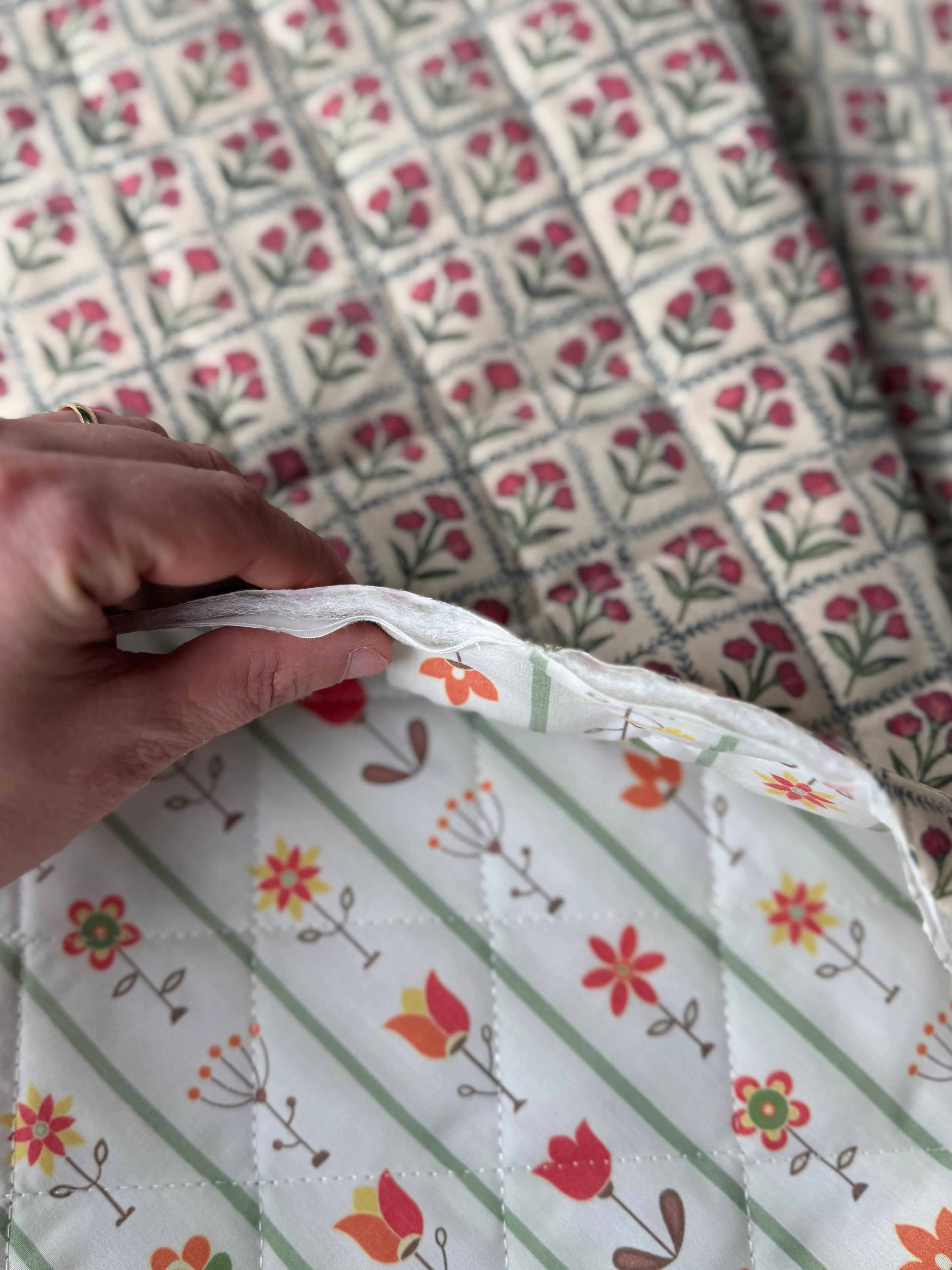 Çift Taraflı İlkbahar / Nevin Poplin Kapitone