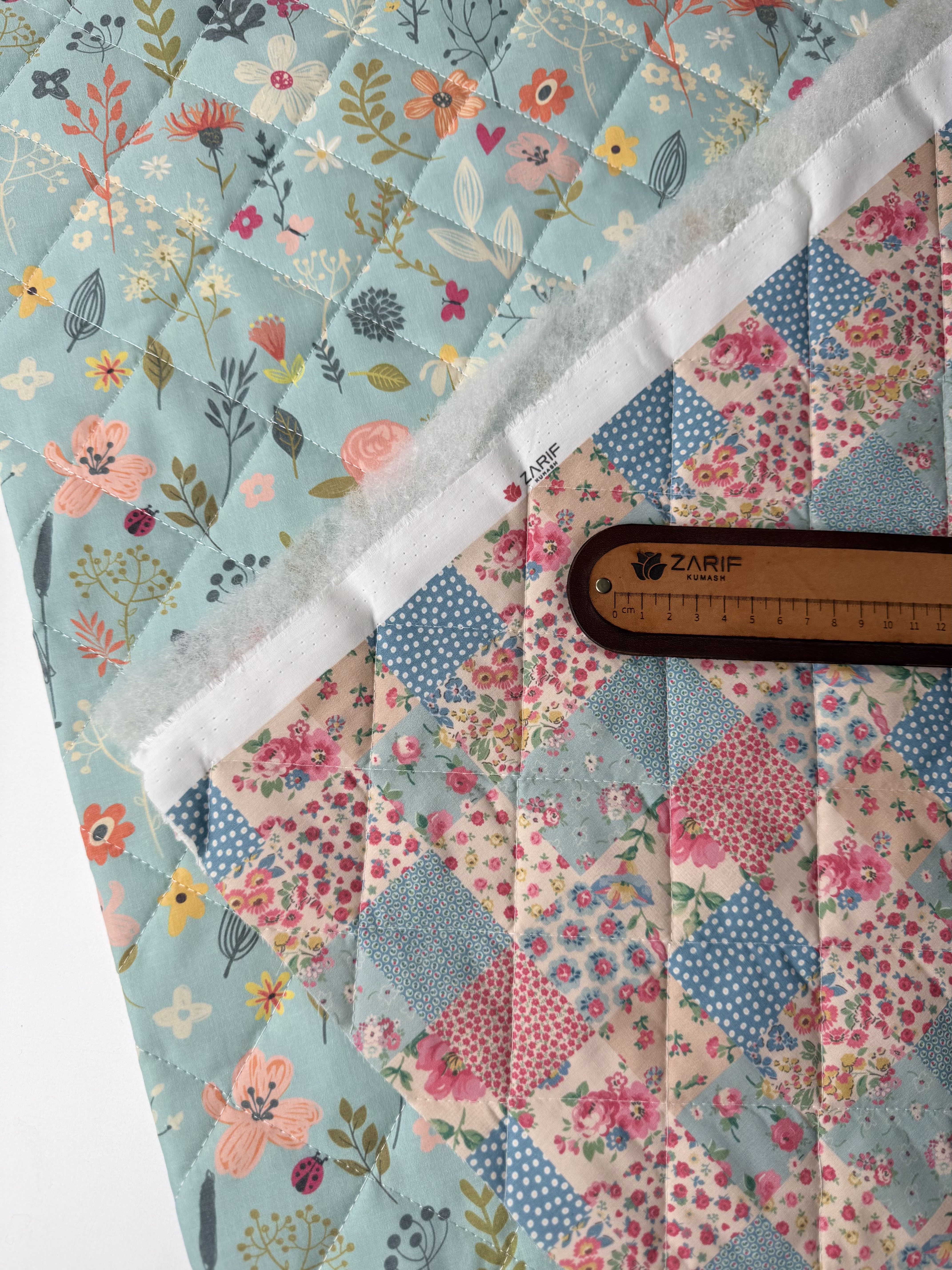 Çiçek Bahçesi / Vintage Kırkyama Çift Taraflı Poplin Kapitone